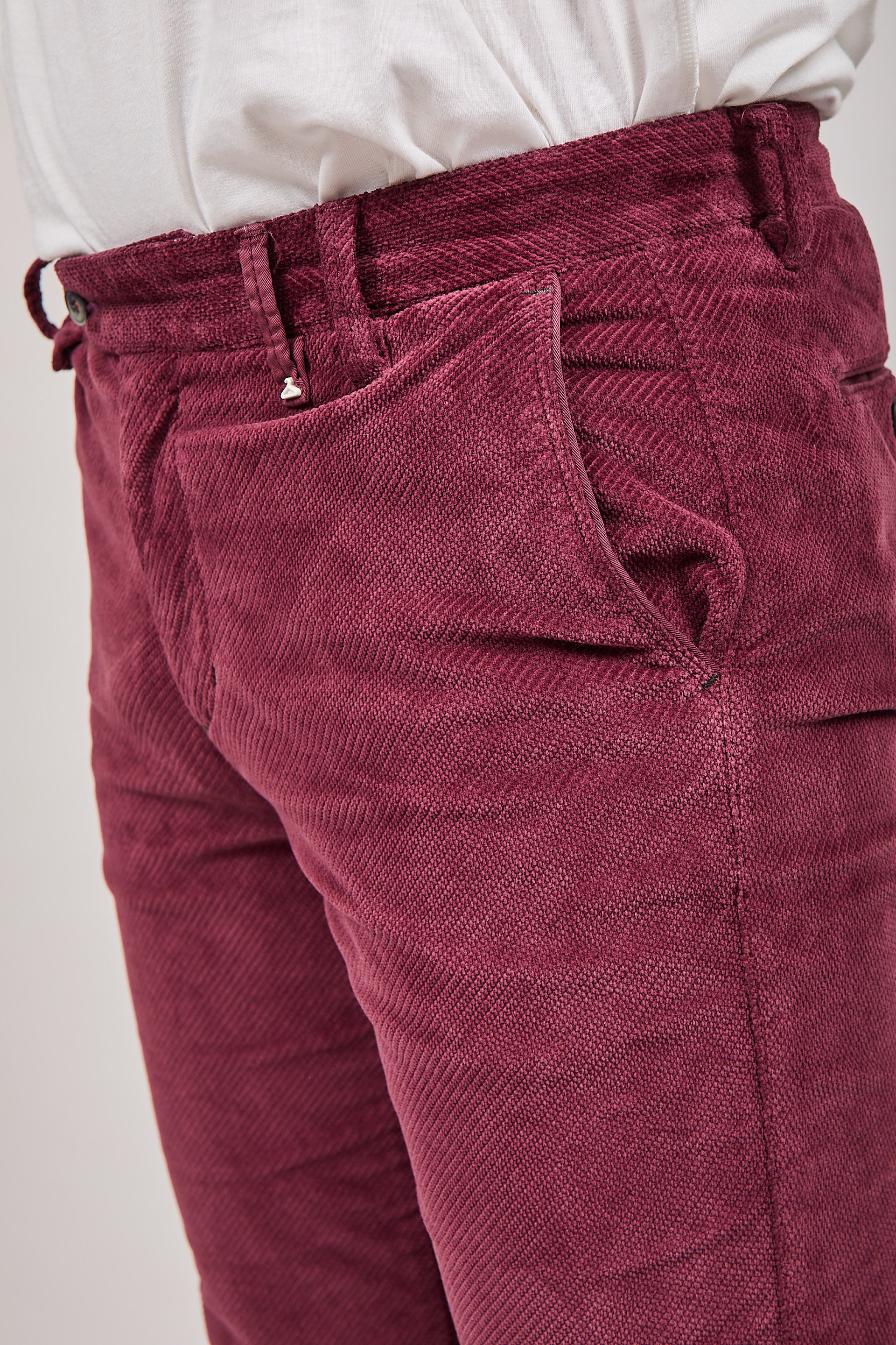 Pantalone velluto Berna chinos 118 Bordeaux