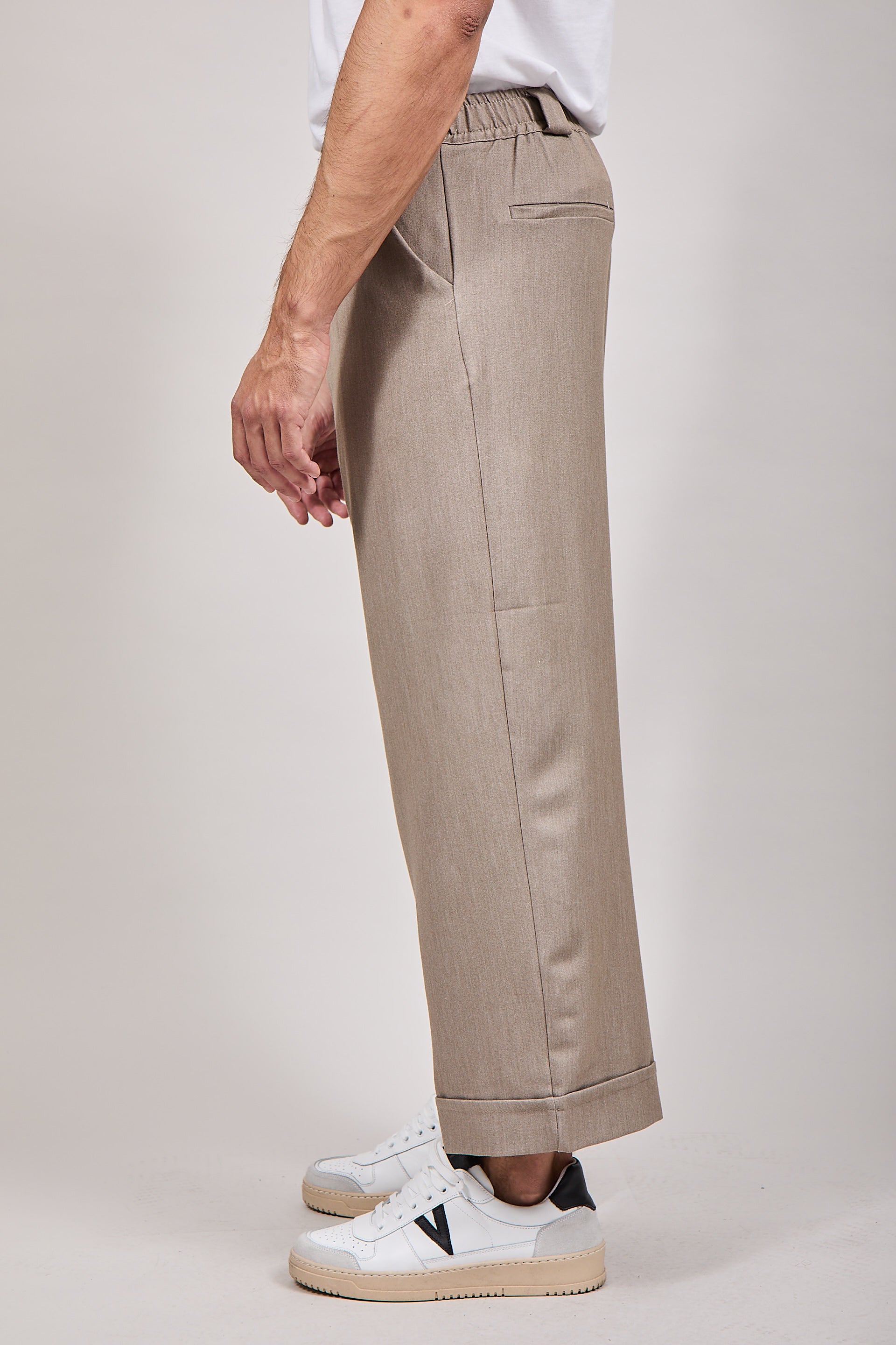 Pantalone NJB Risvolto Beige