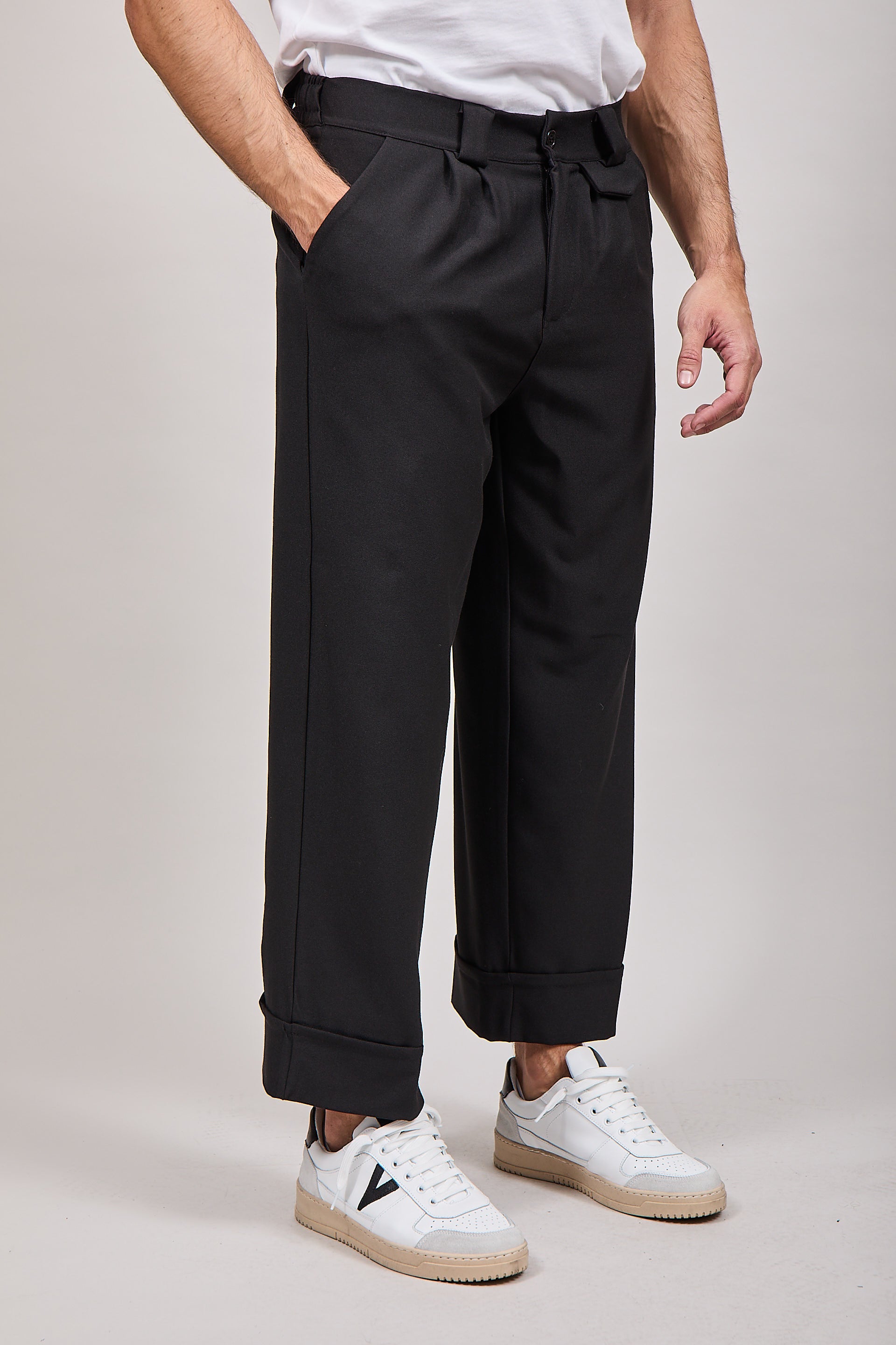 Pantalone NJB Risvolto Nero