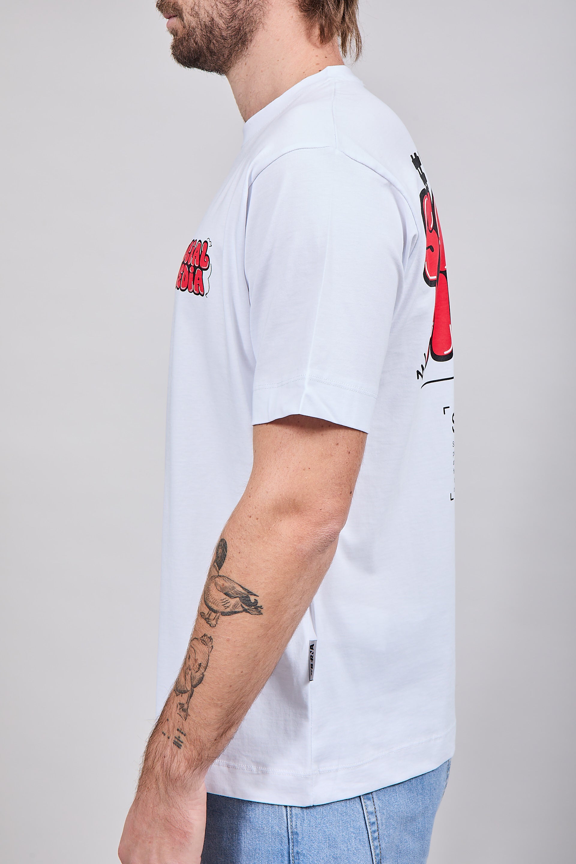 T-shirt Berna Social Media Bianca