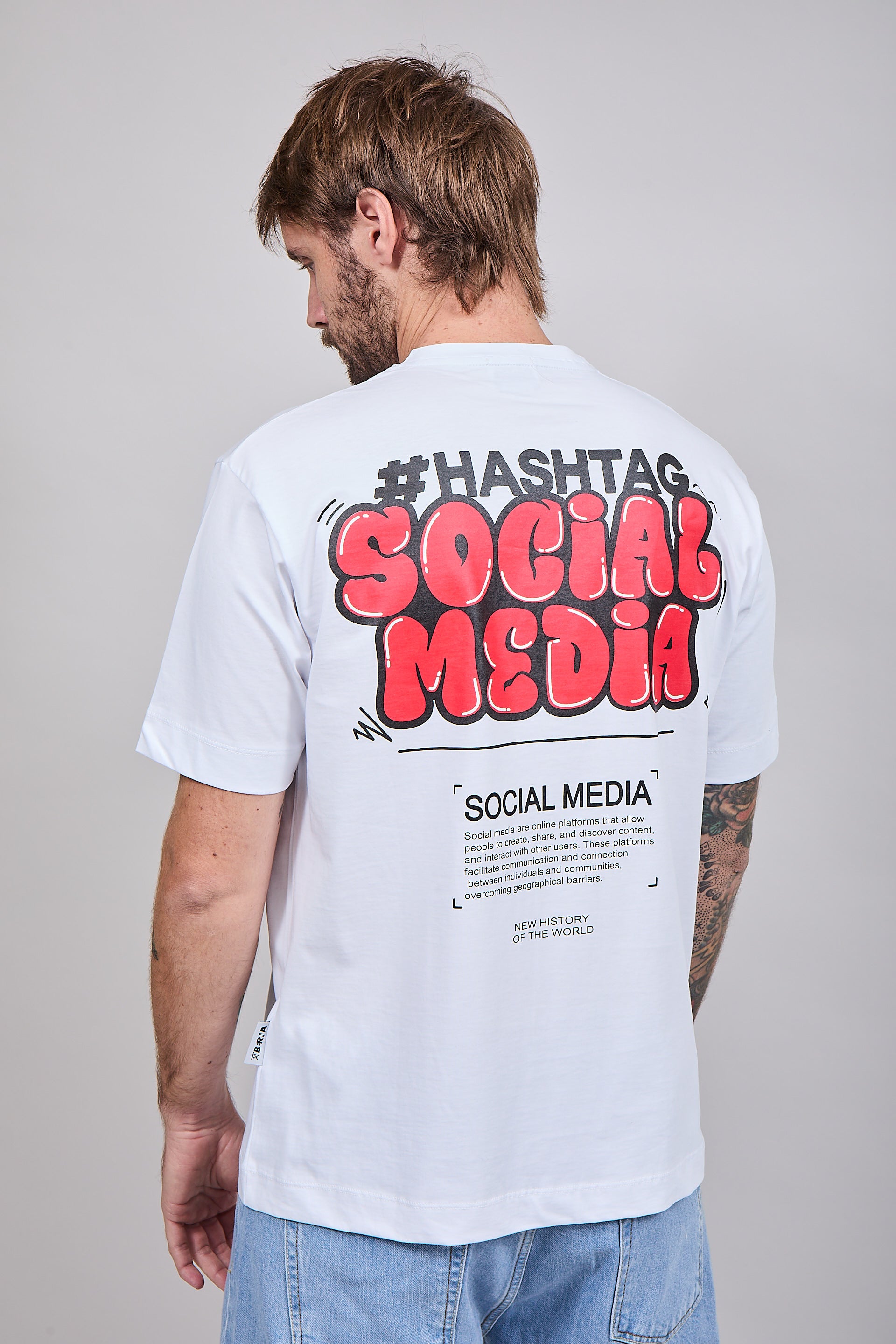 T-shirt Berna Social Media Bianca