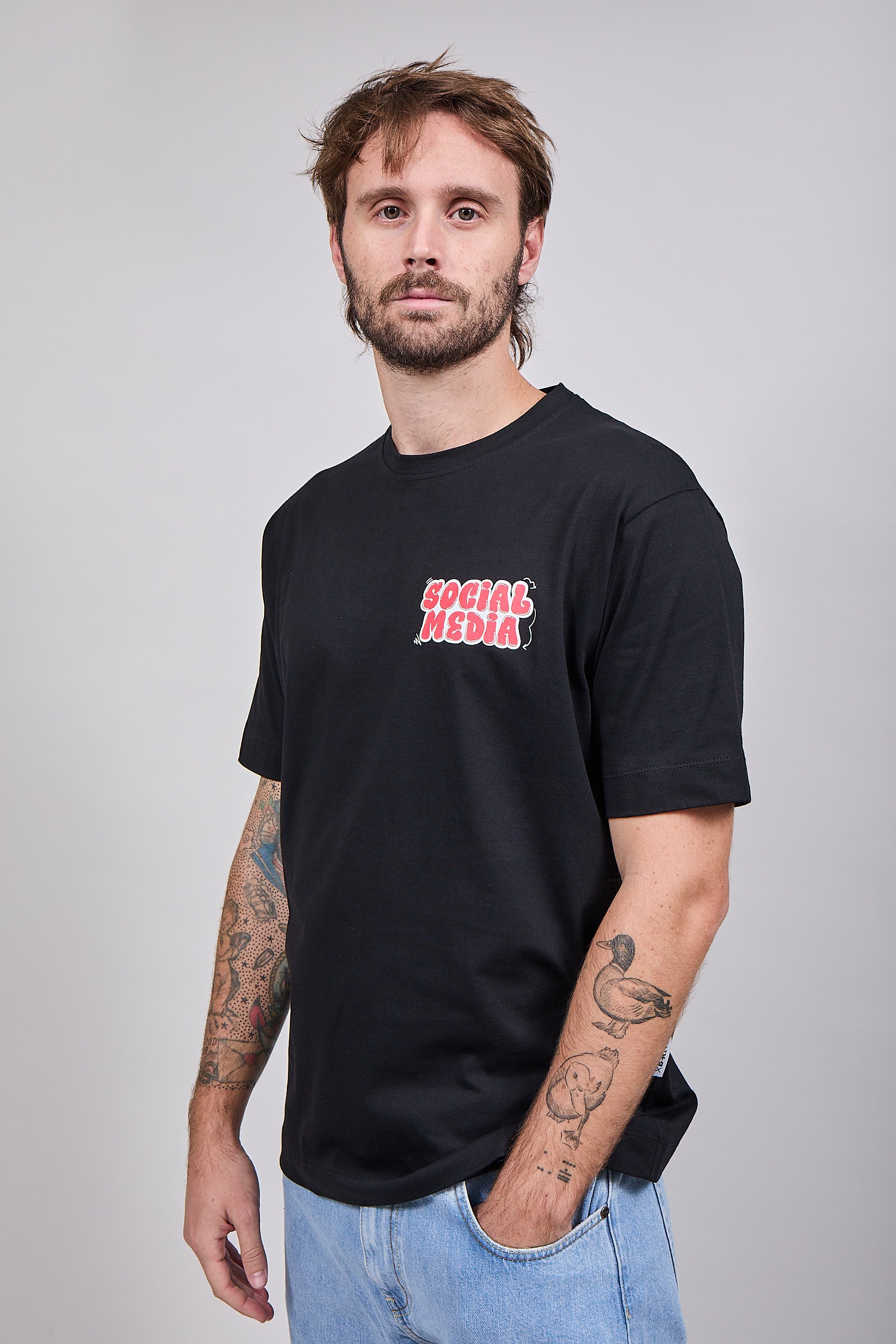 T-shirt Berna Social Media Nera