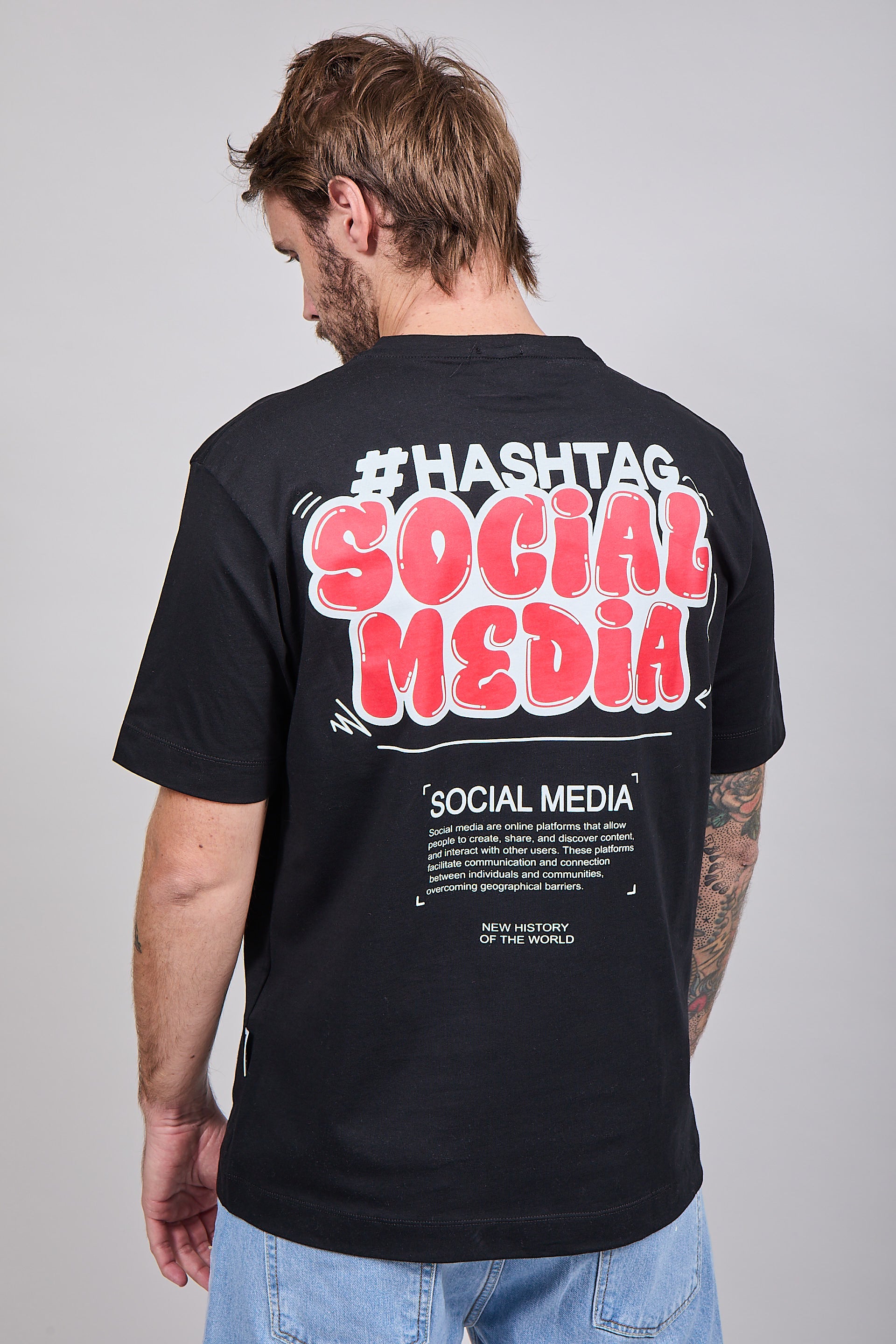 T-shirt Berna Social Media Nera
