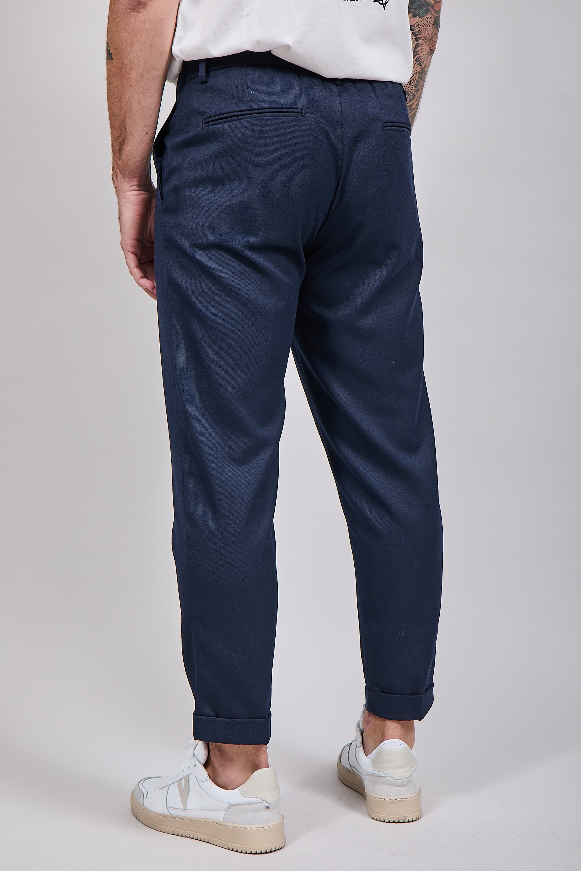 Pantalone Over-D Pince Blu P29