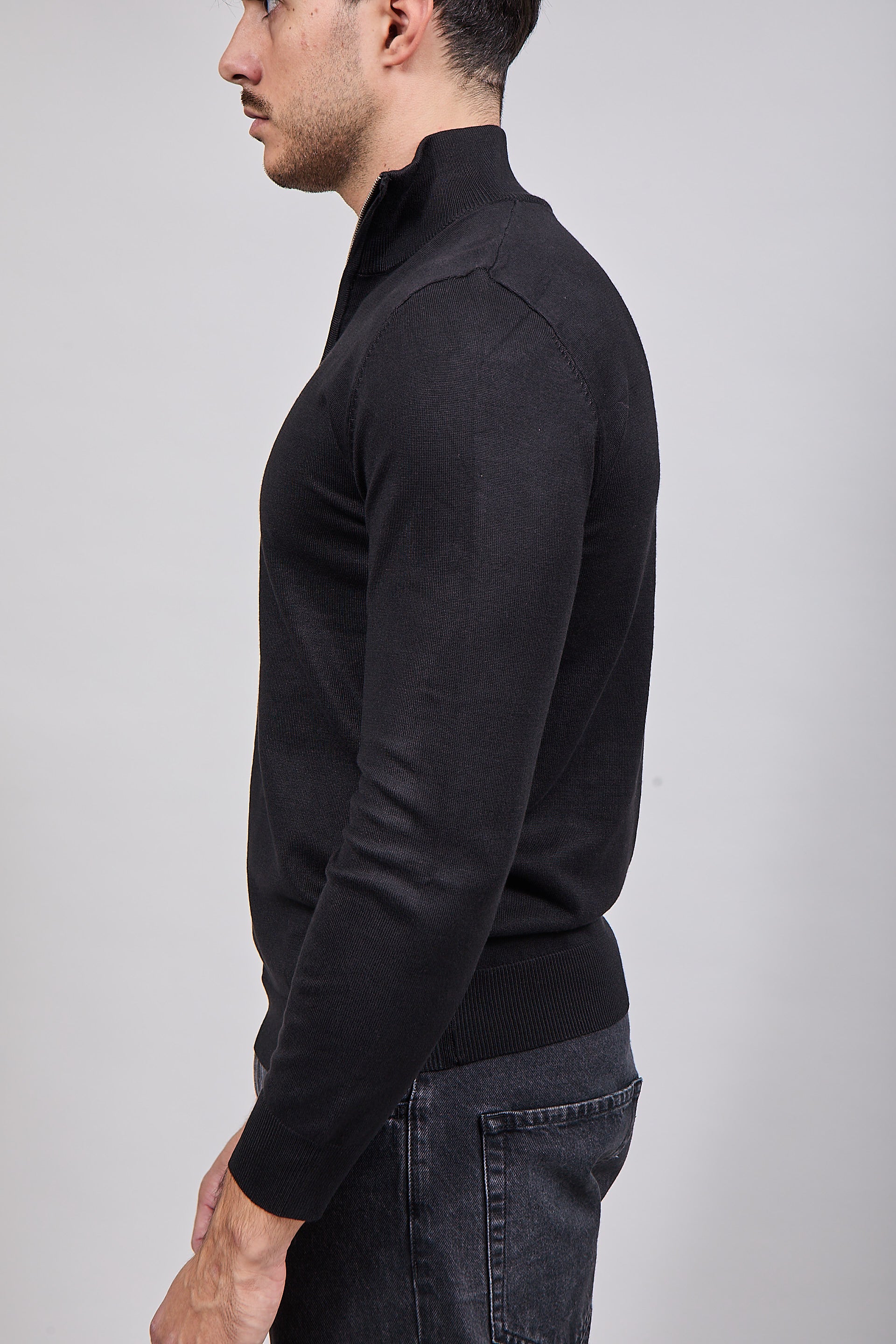 Lupetto Zip Gianni Lupo 35136 Black