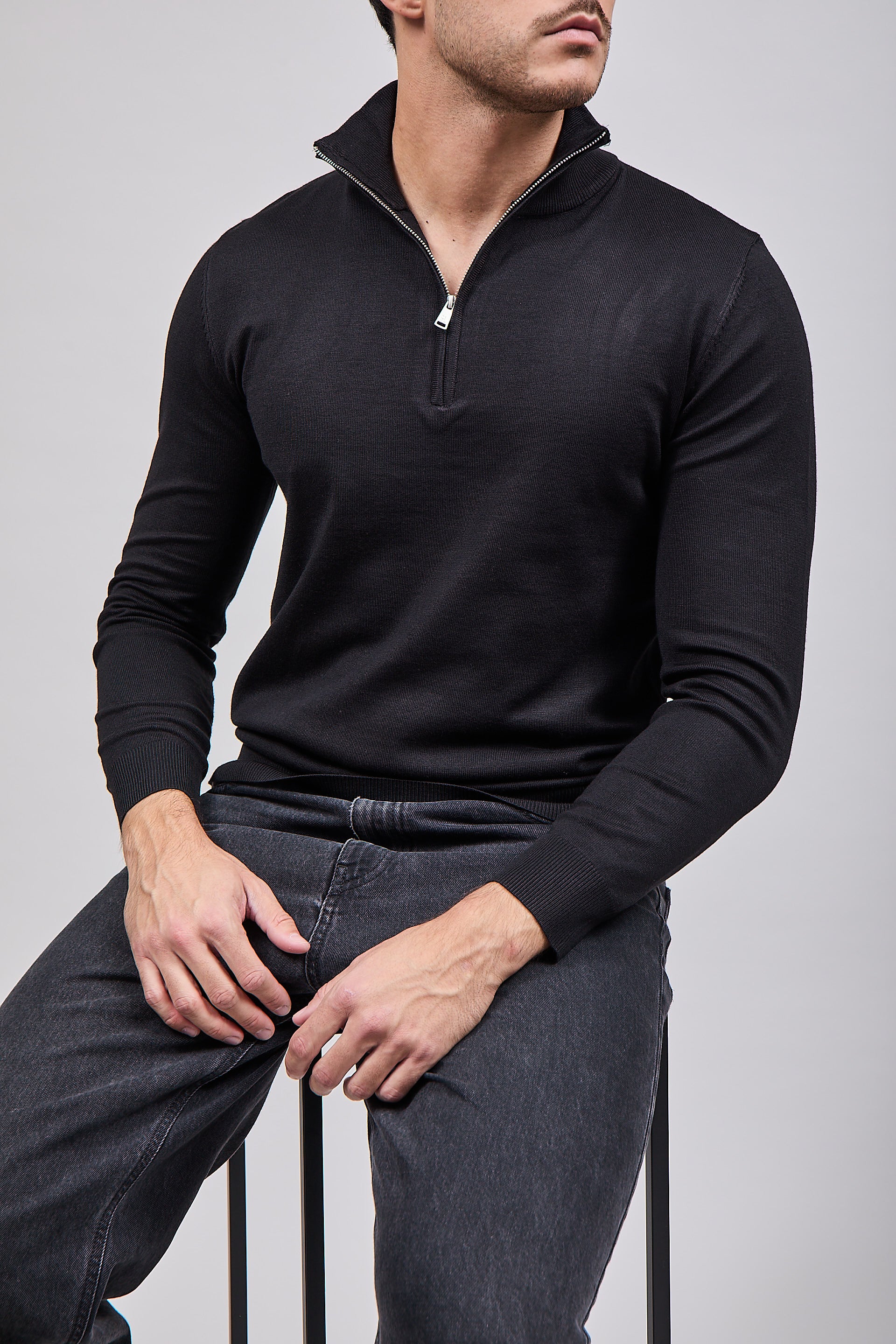 Lupetto Zip Gianni Lupo 35136 Black