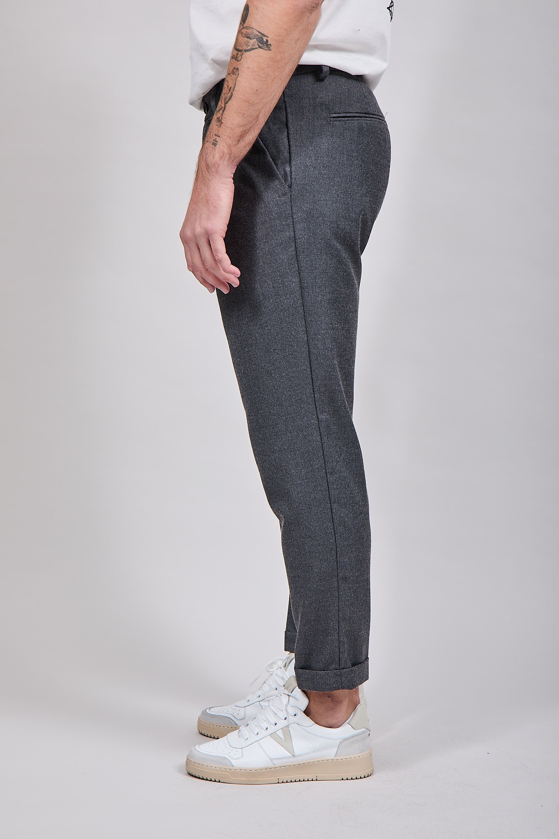 Pantalone Over-D Pince Grigio P29