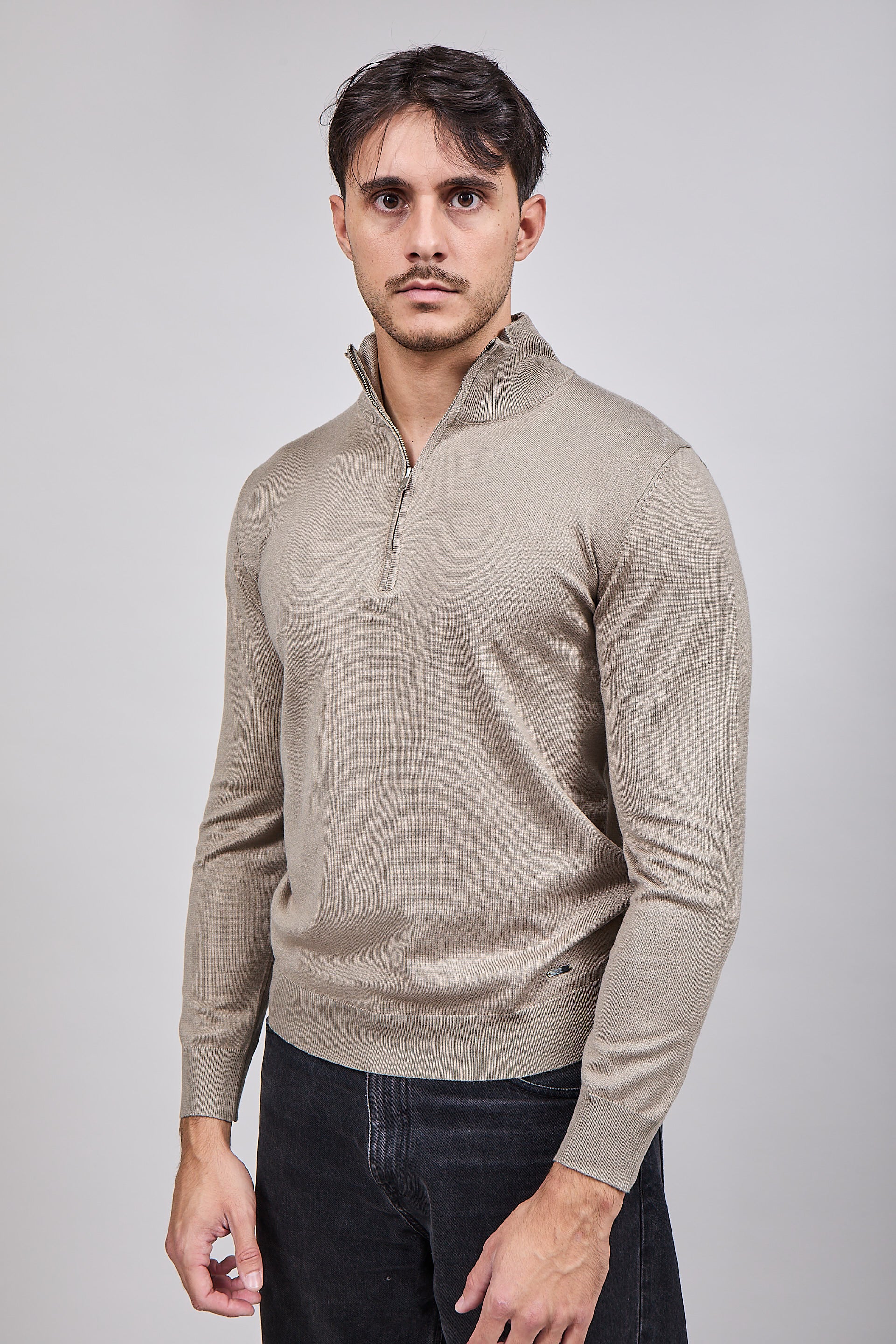 Lupetto Zip Gianni Lupo 35136 Camel