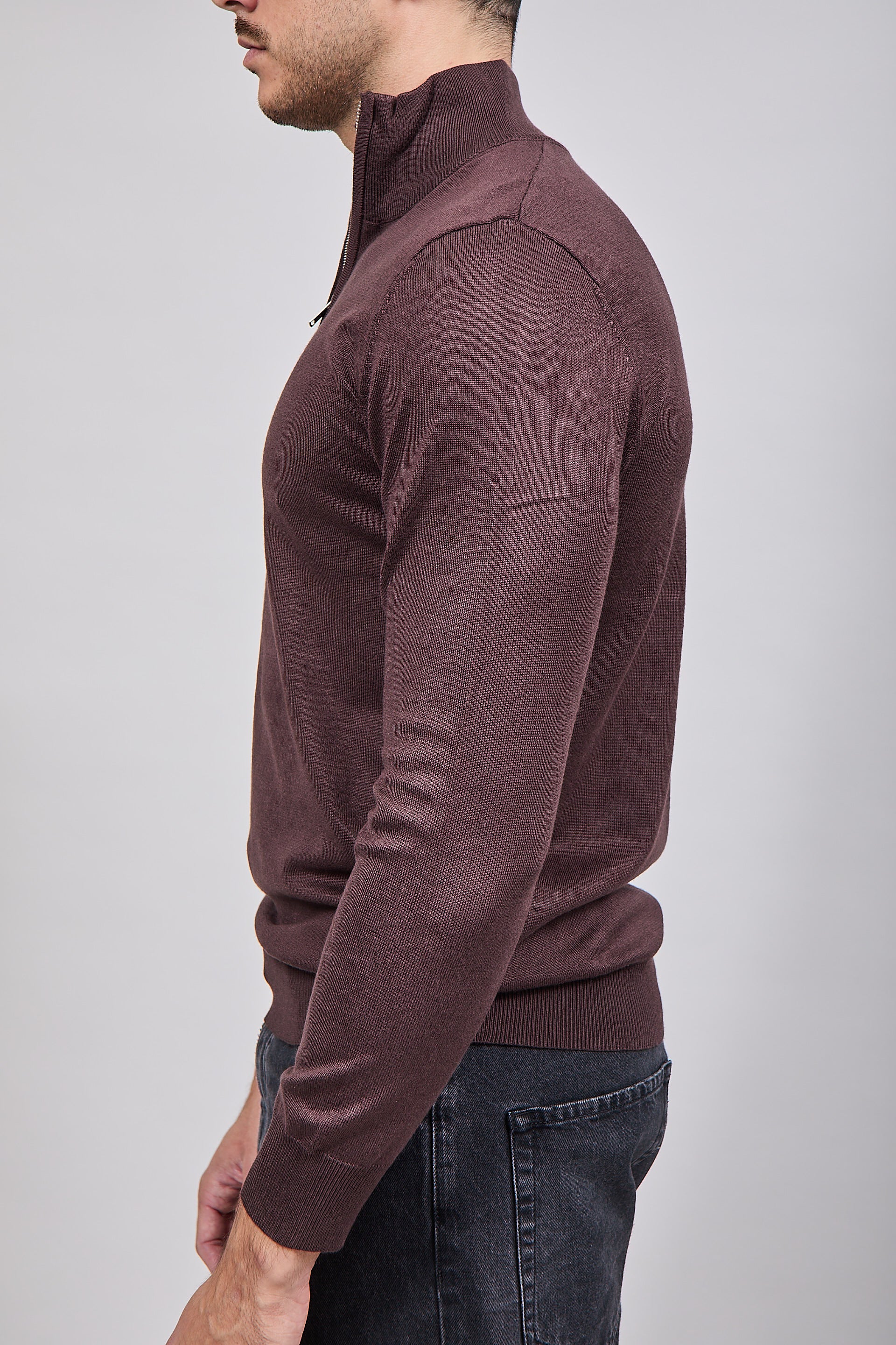 Lupetto Zip Gianni Lupo 35136 Coffee