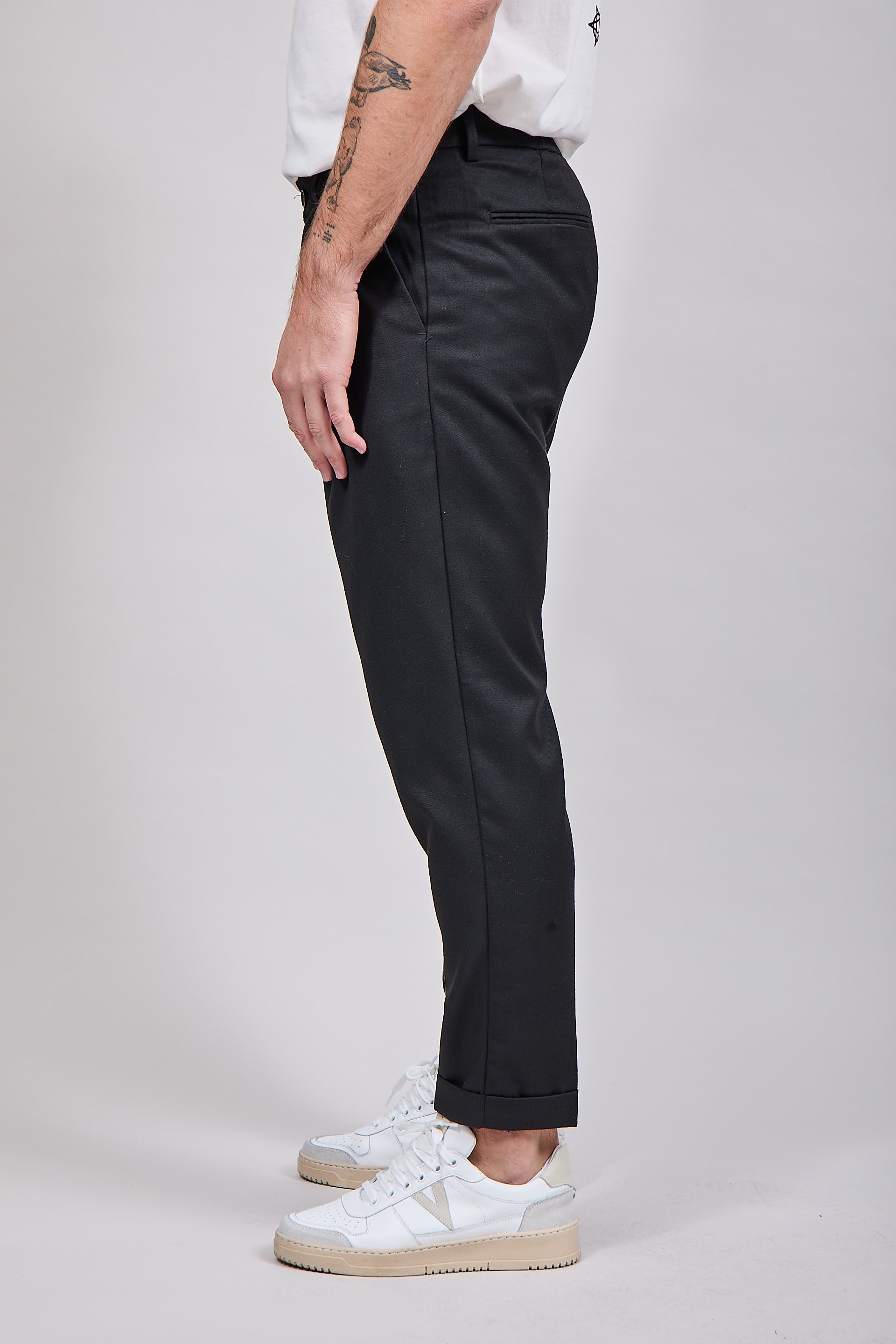 Pantalone Over-D Pince Nero P29