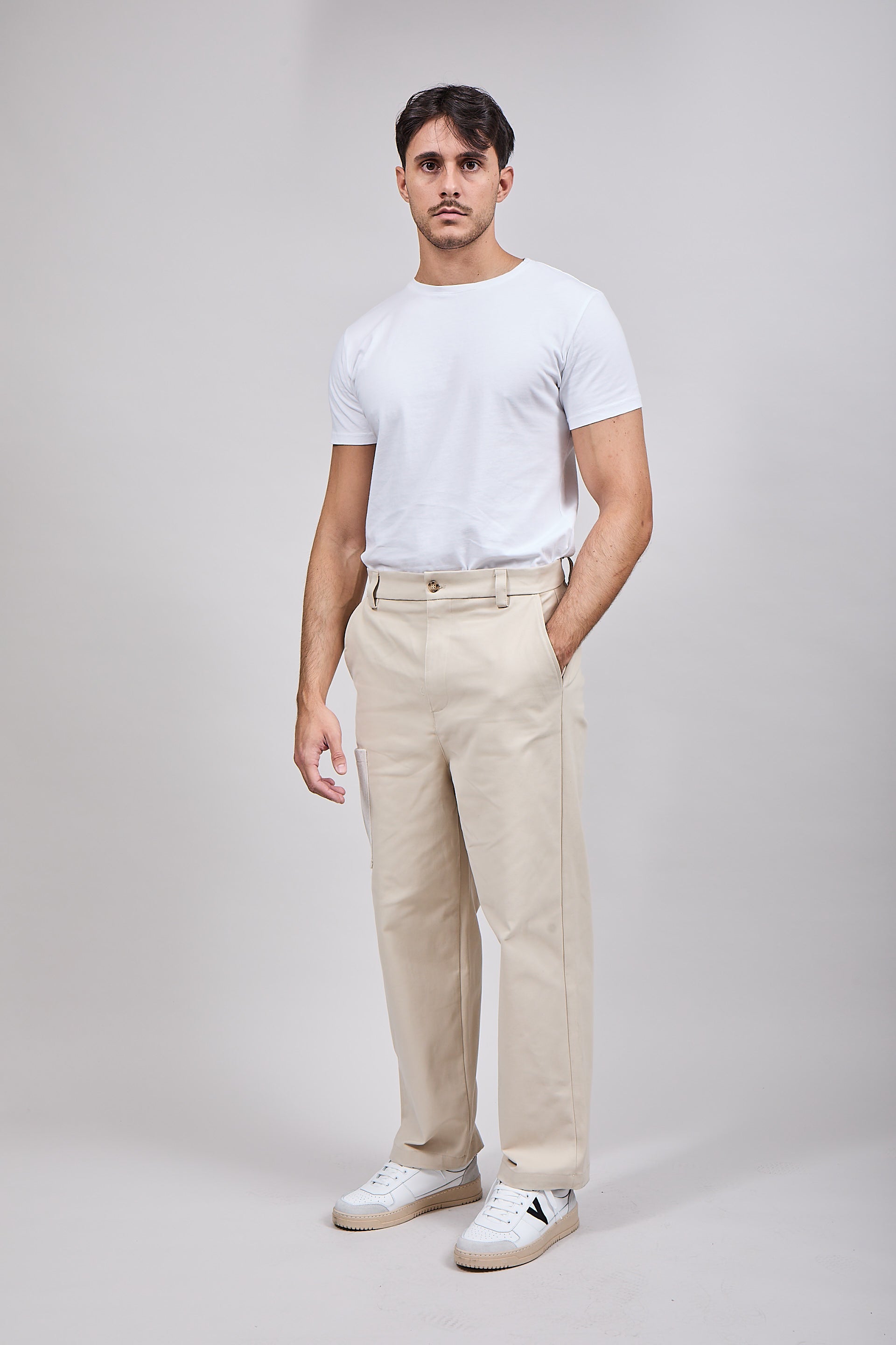 Pantalone Block Eleven Toppa Velluto Beige 264
