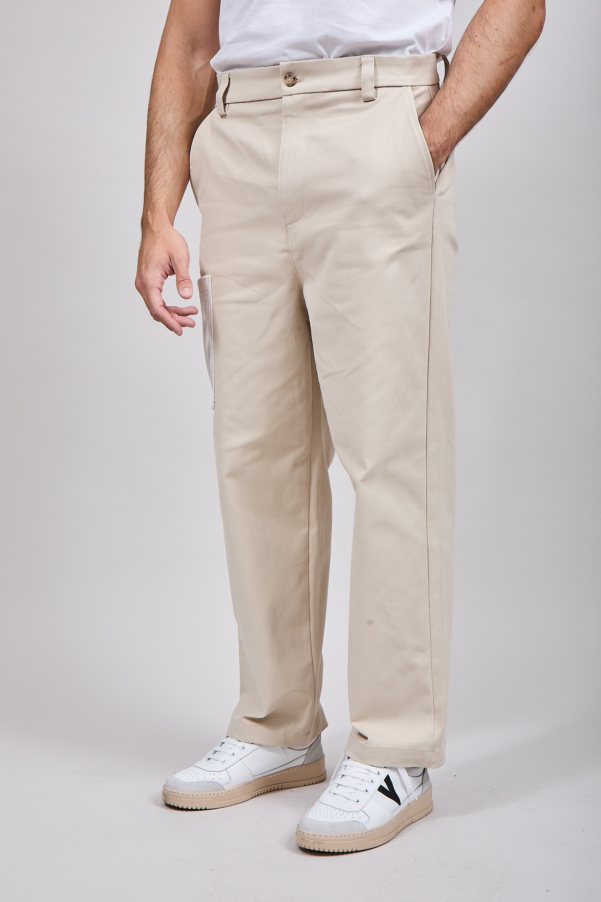 Pantalone Block Eleven Toppa Velluto Beige 264