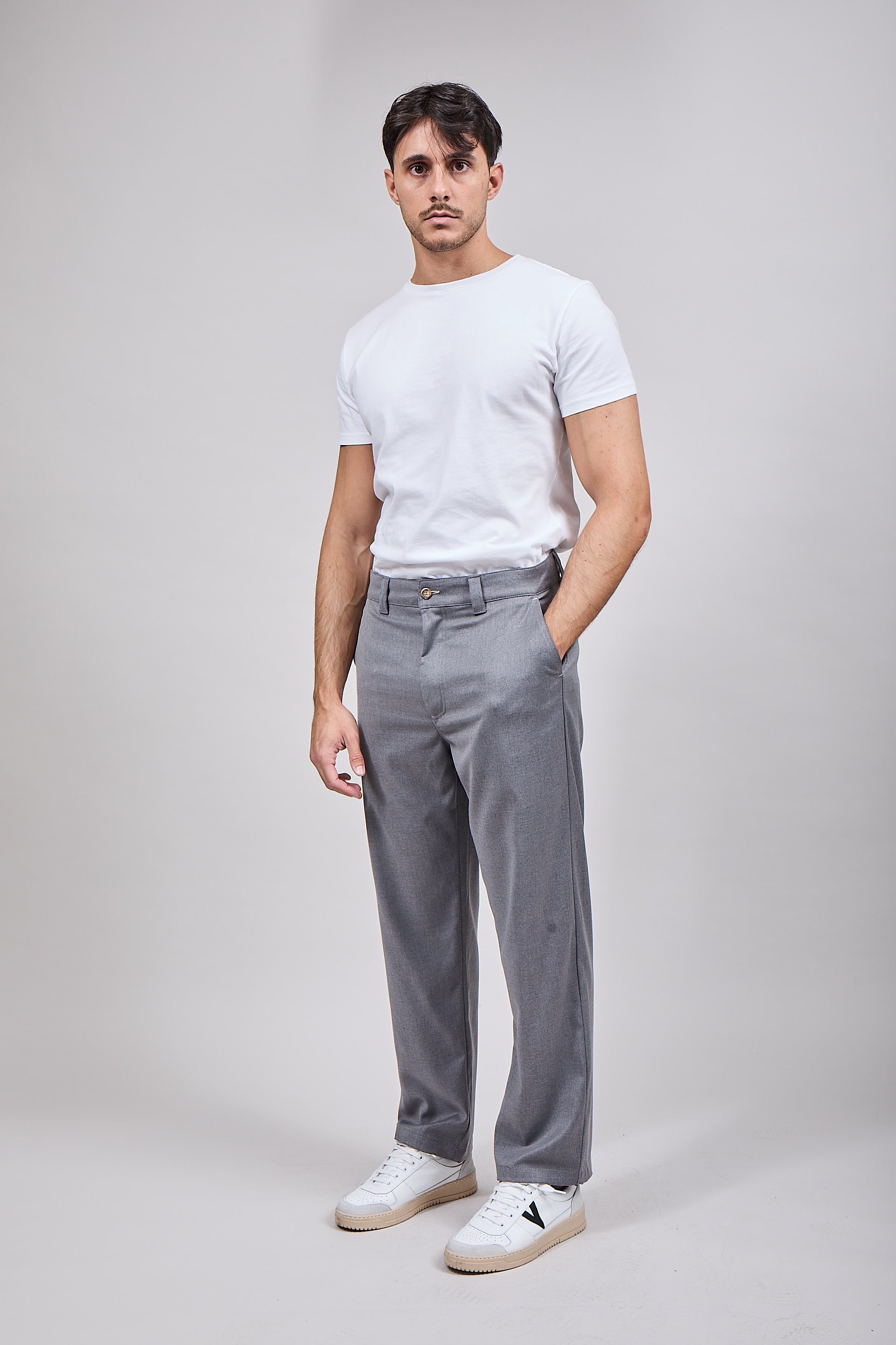 Pantalone Block Eleven Palazzo Grigio 001