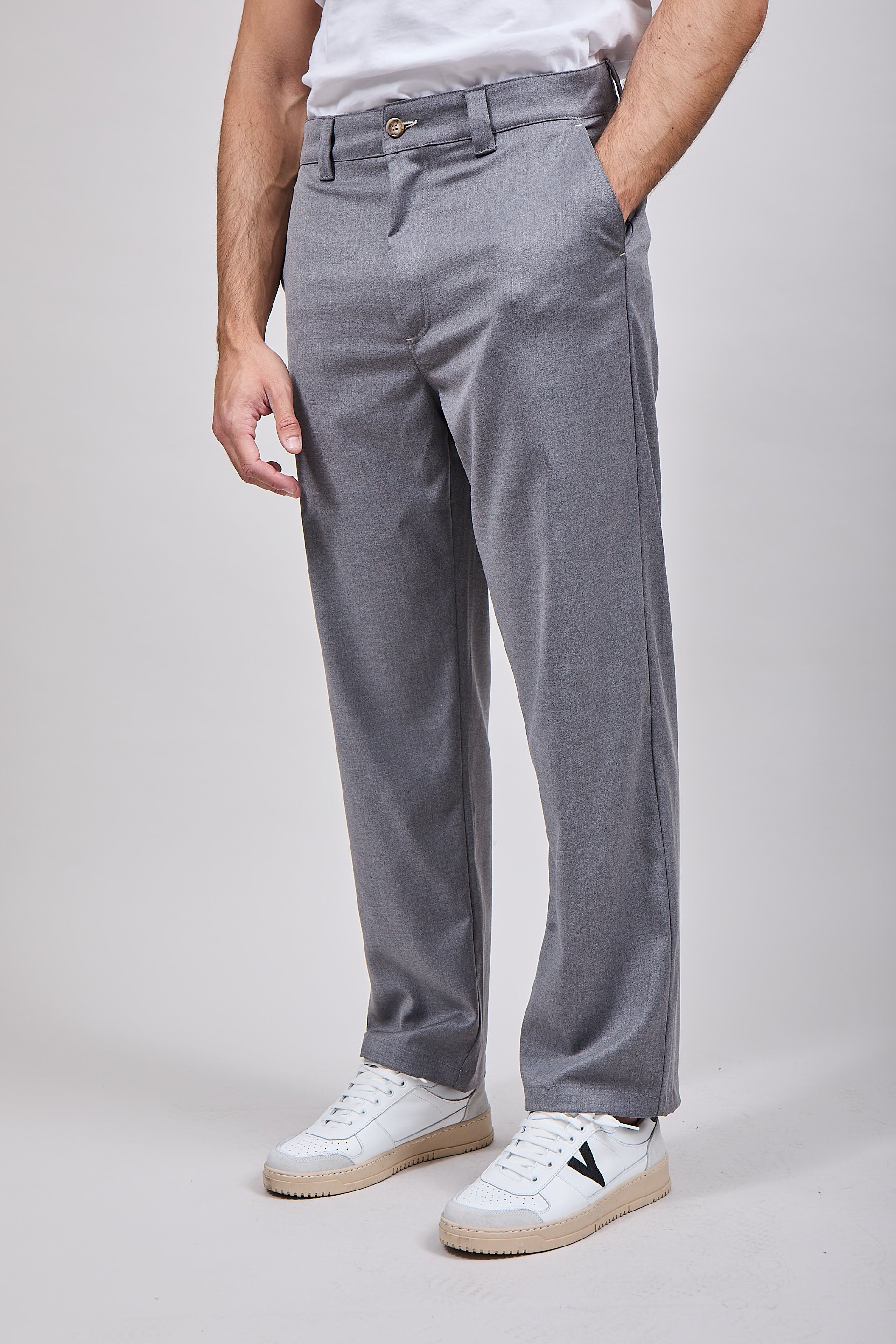 Pantalone Block Eleven Palazzo Grigio 001