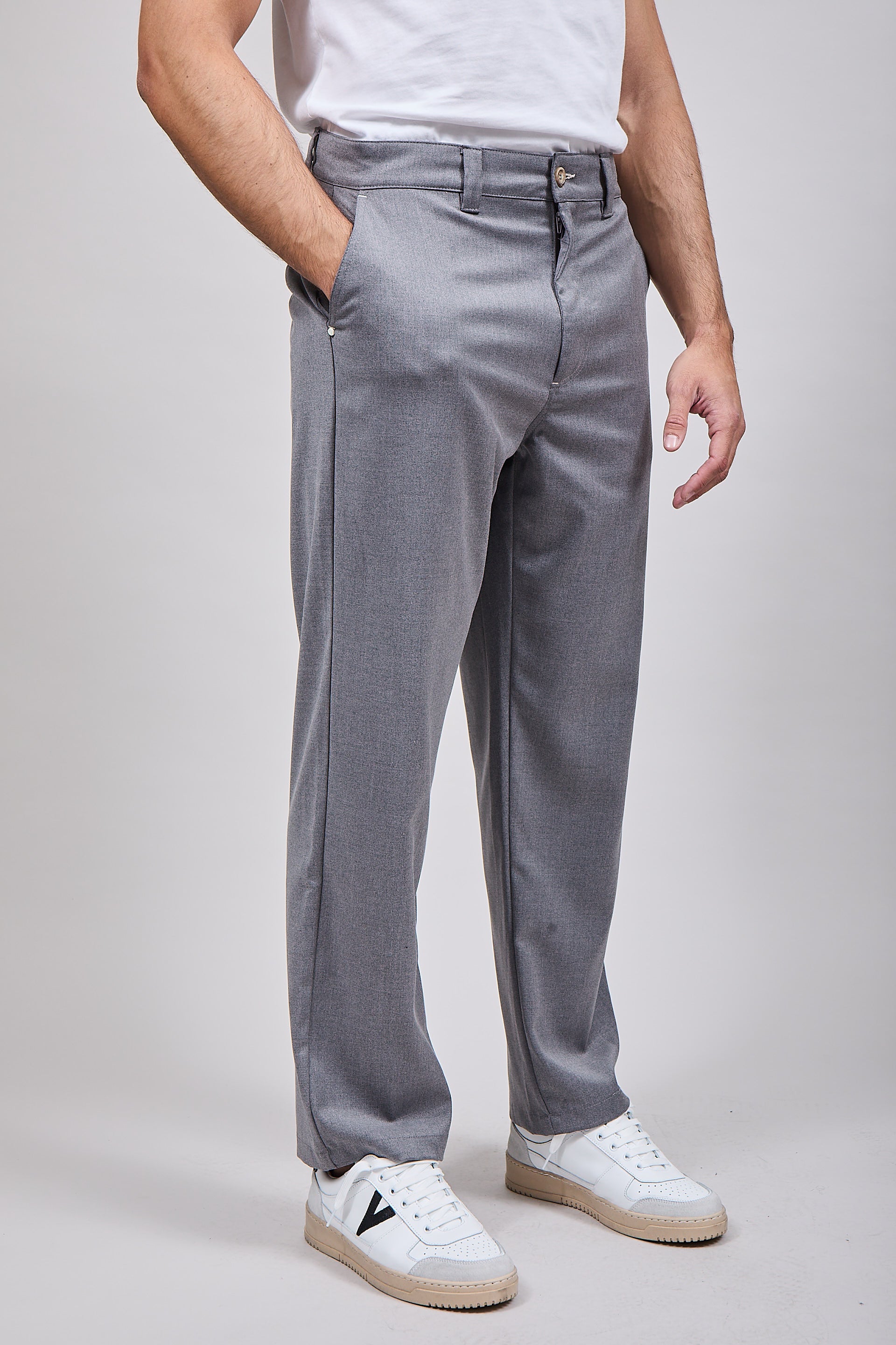 Pantalone Block Eleven Palazzo Grigio 001