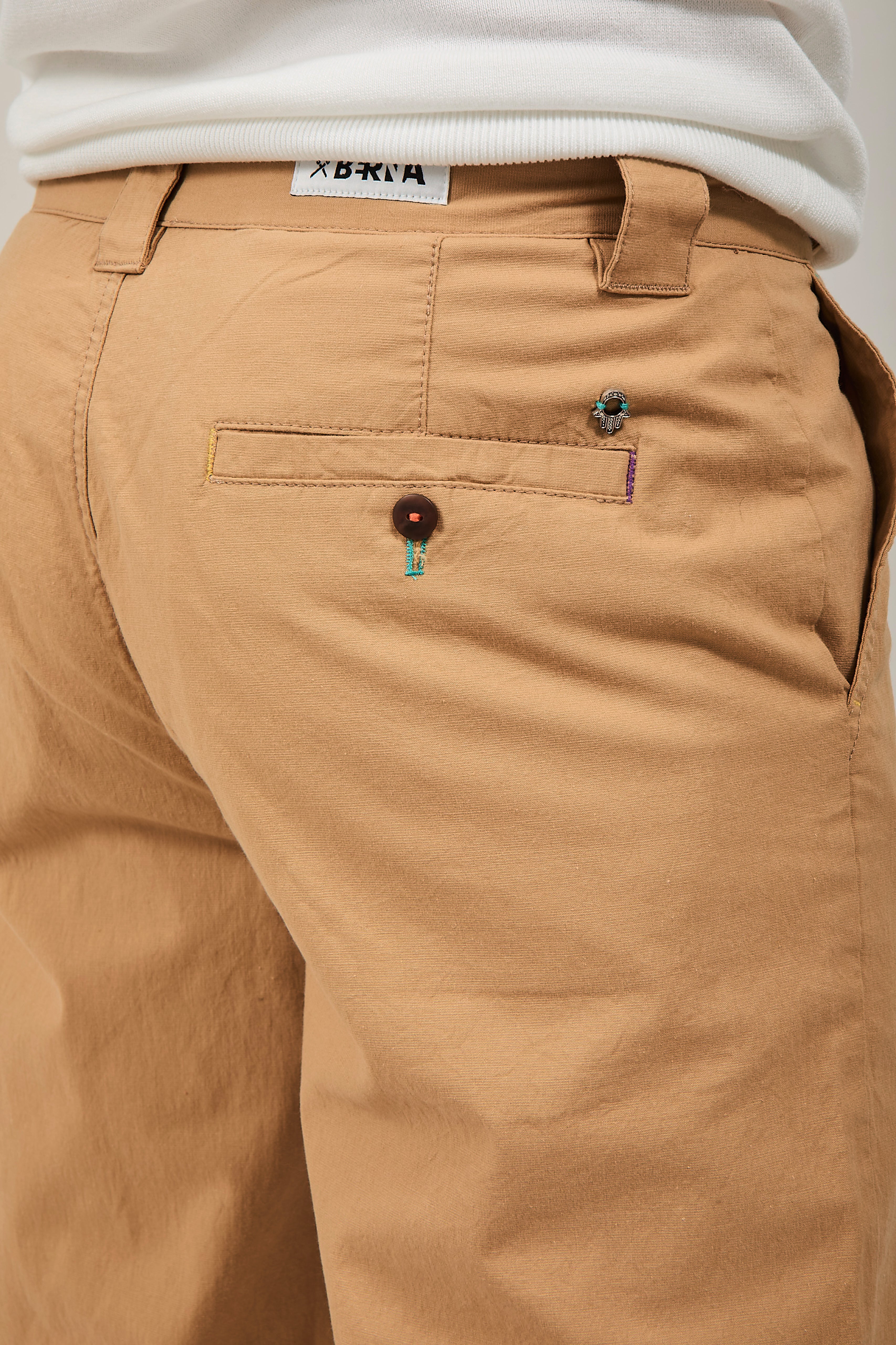 Pantalone Berna Lino Cammello 1283