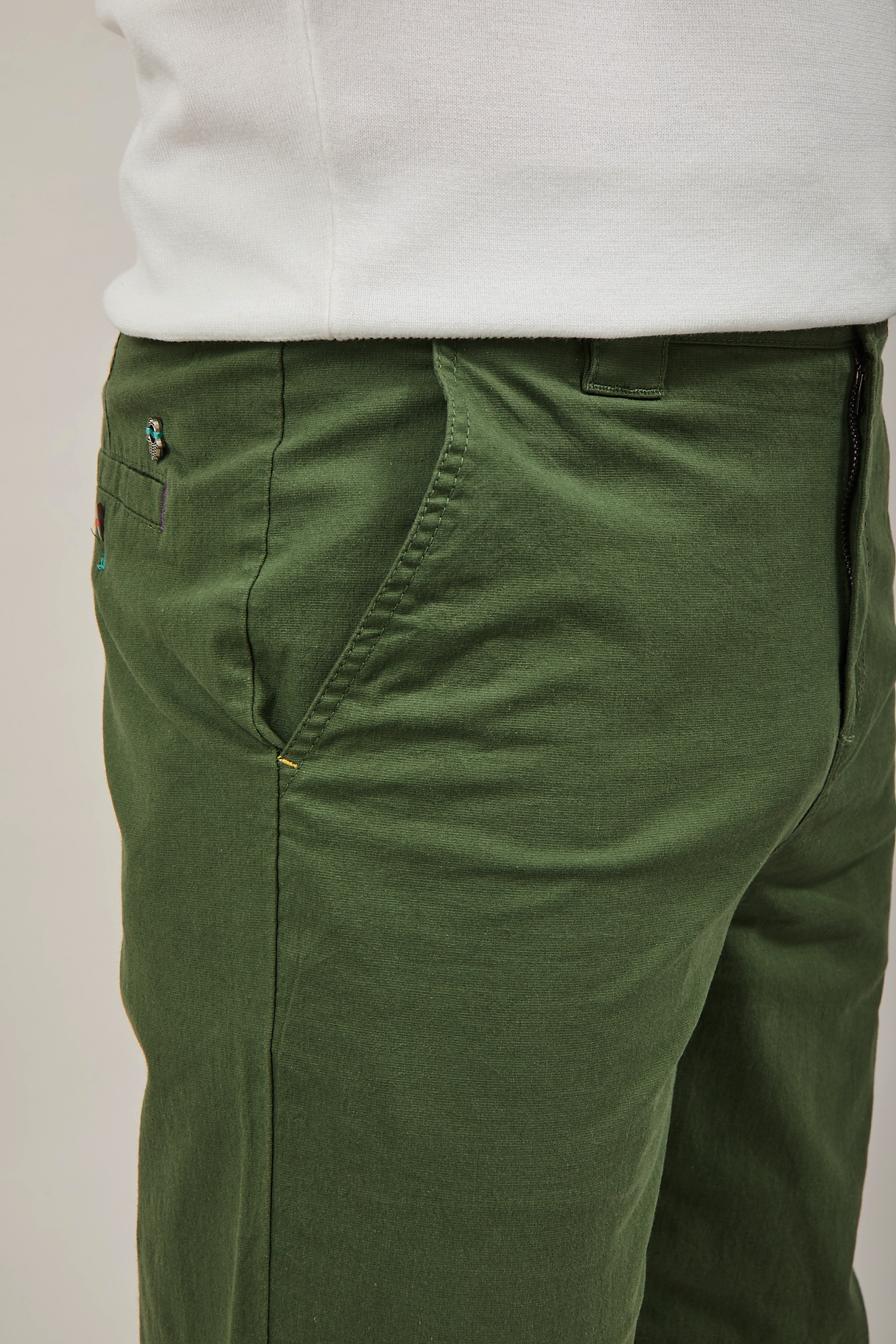 Pantalone Berna Lino Verde scuro 1283