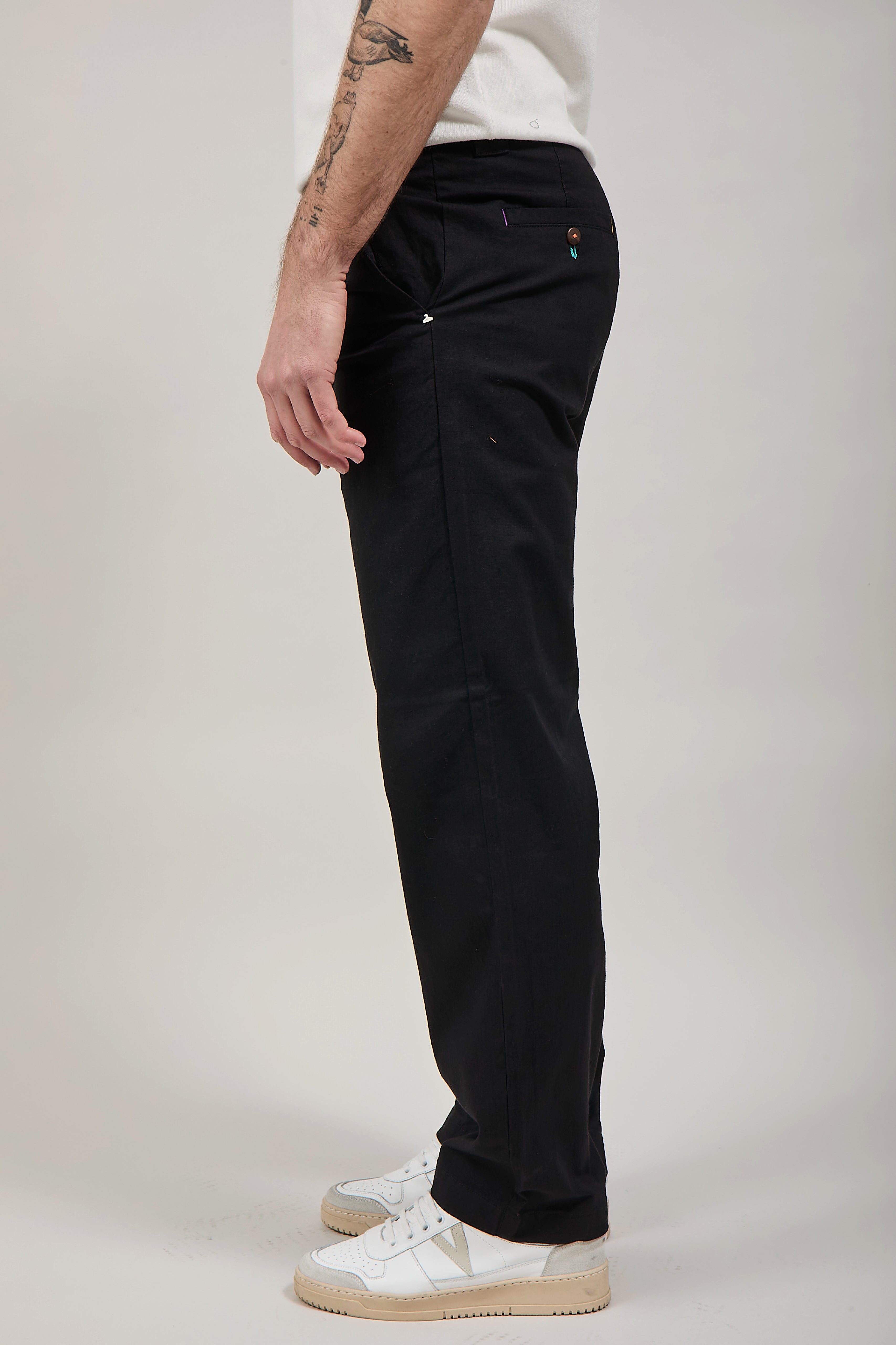 Pantalone Berna Lino Nero 1283
