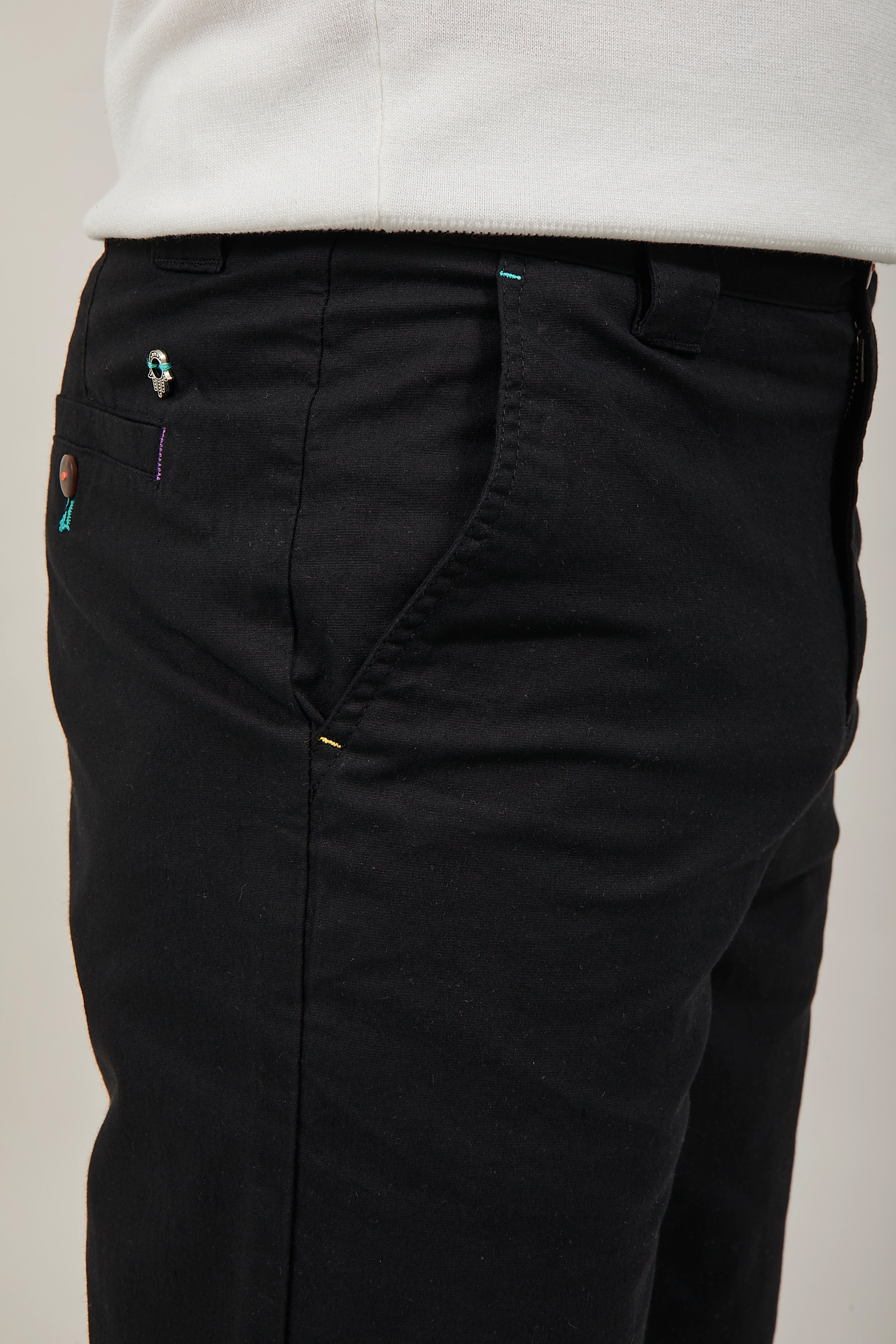 Pantalone Berna Lino Nero 1283