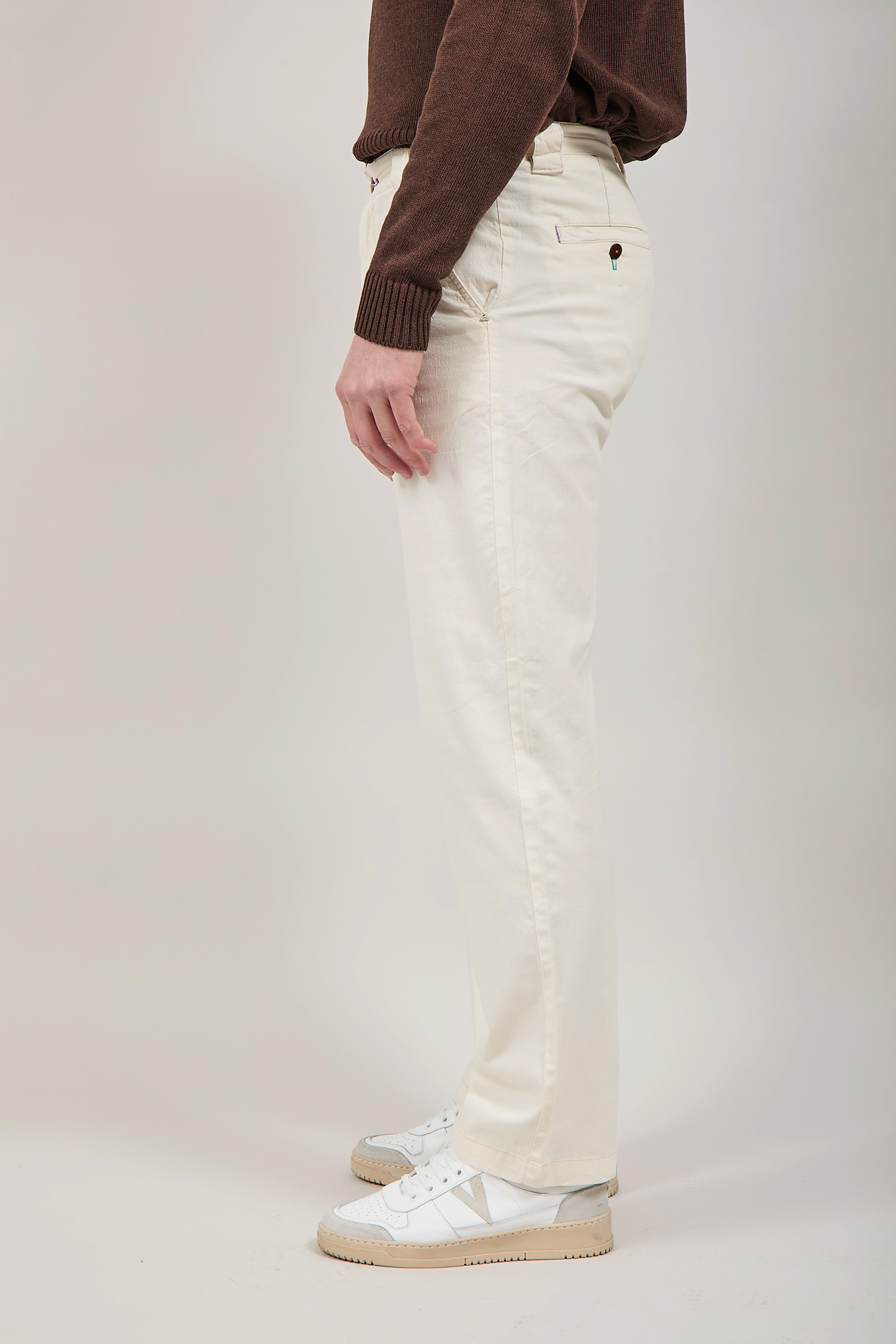 Pantalone Berna Lino Panna 1283