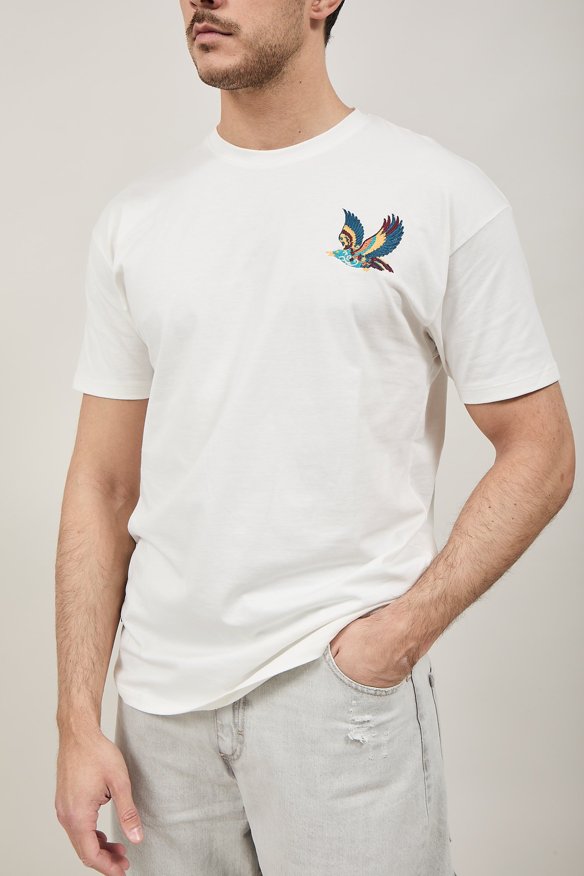 T-shirt V2 Fenice panna