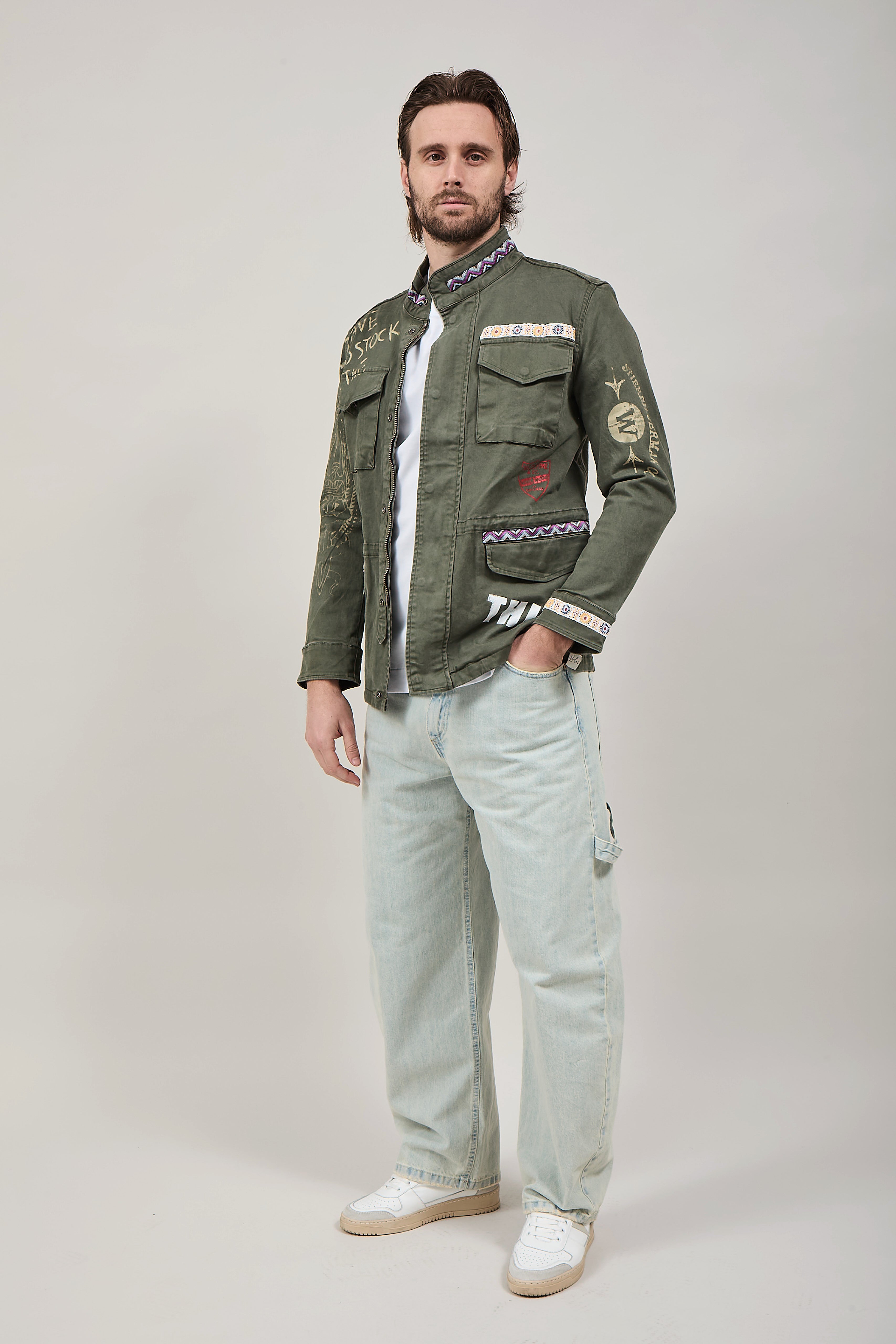 Sahariana Block Eleven Militare Print57