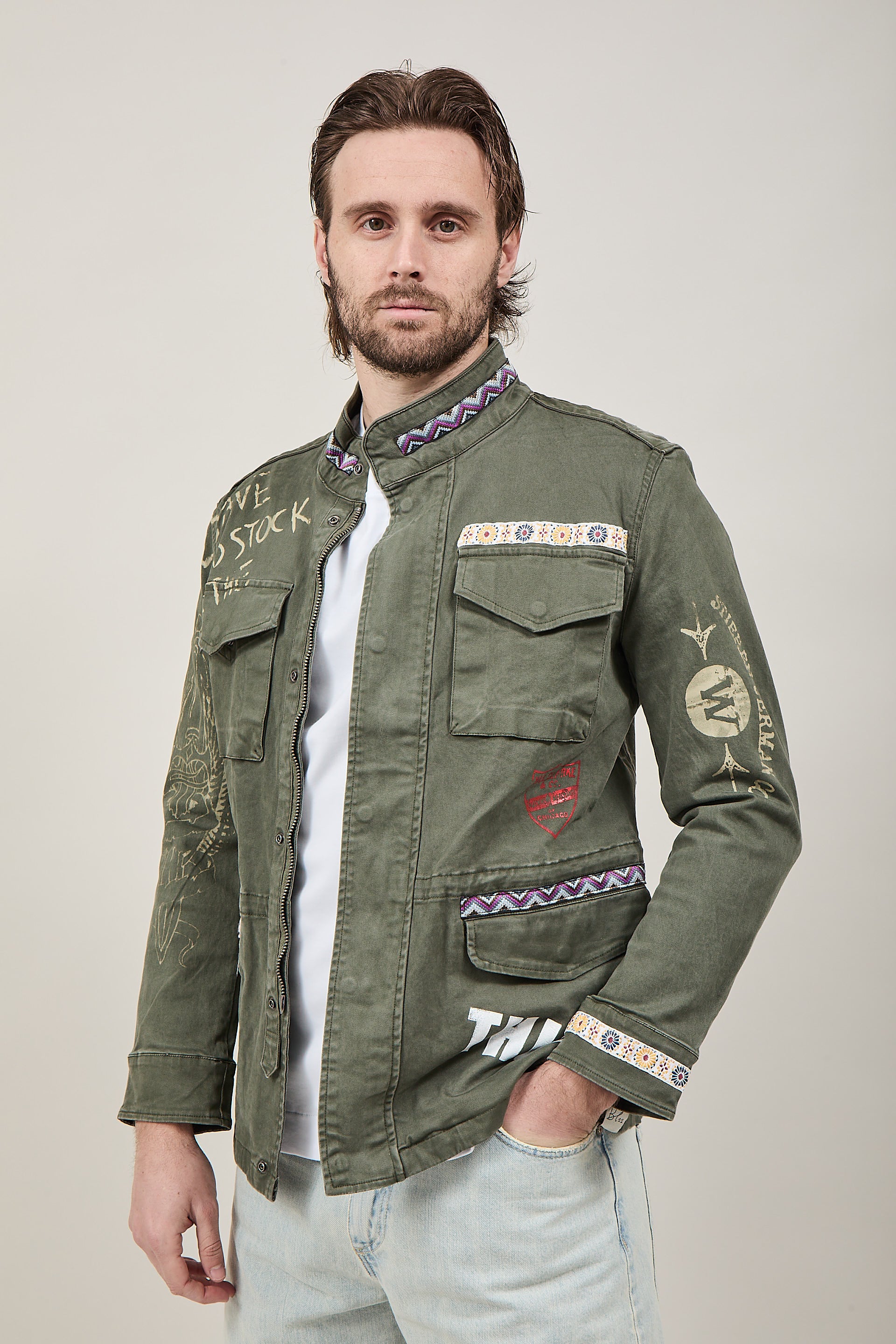 Sahariana Block Eleven Militare Print57