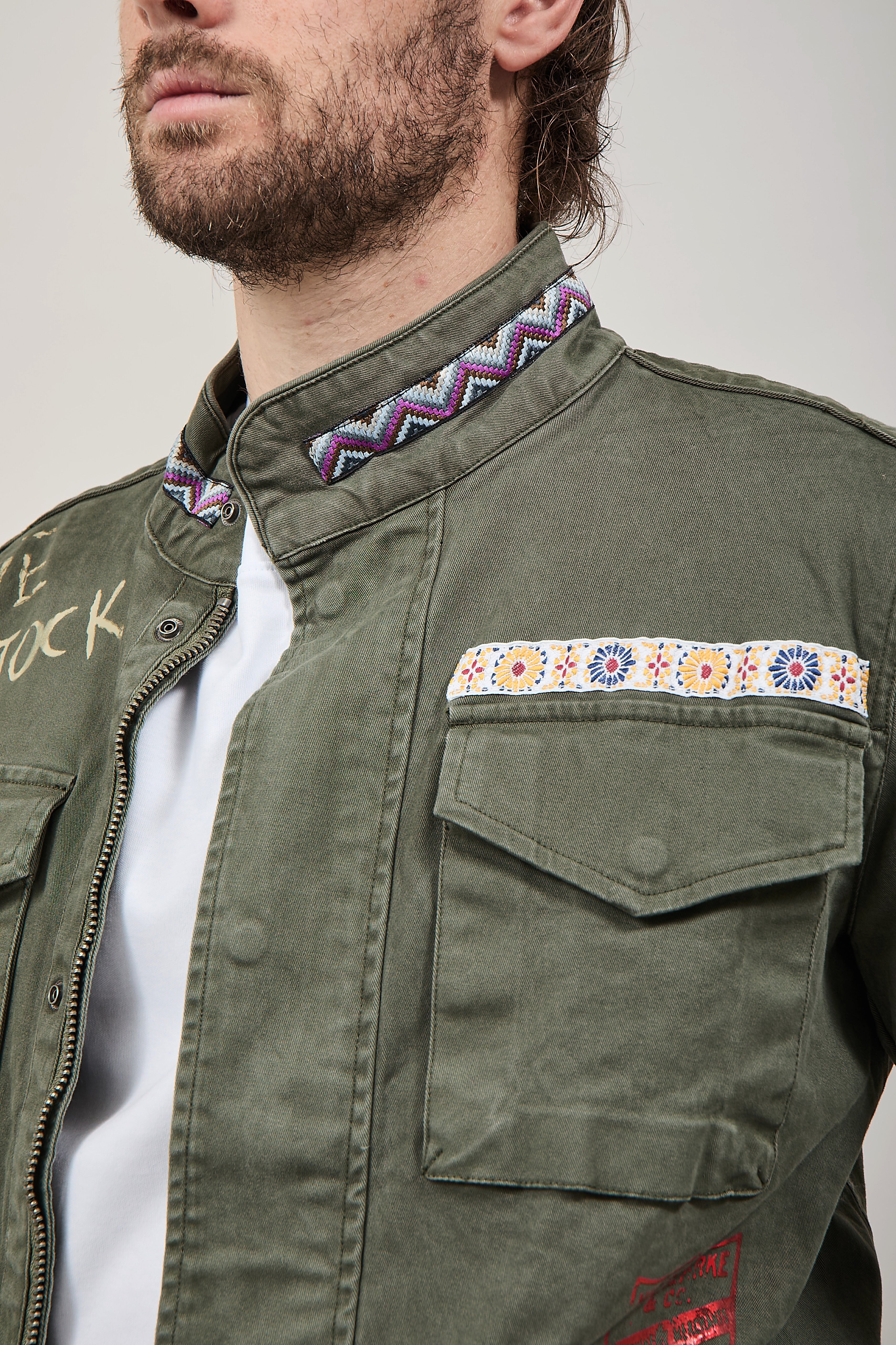 Sahariana Block Eleven Militare Print57