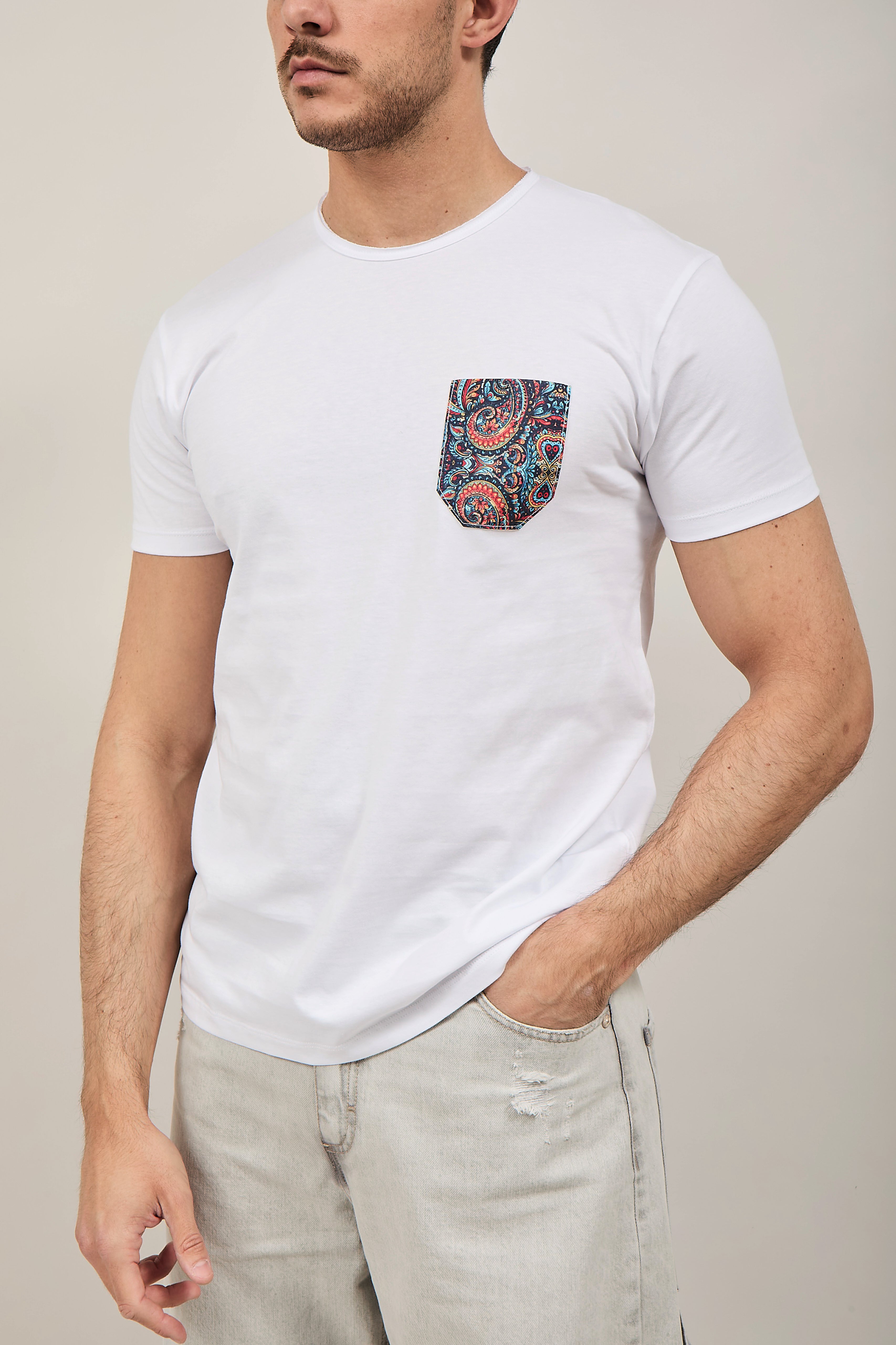 T-shirt V2 Taschino Bianca B5