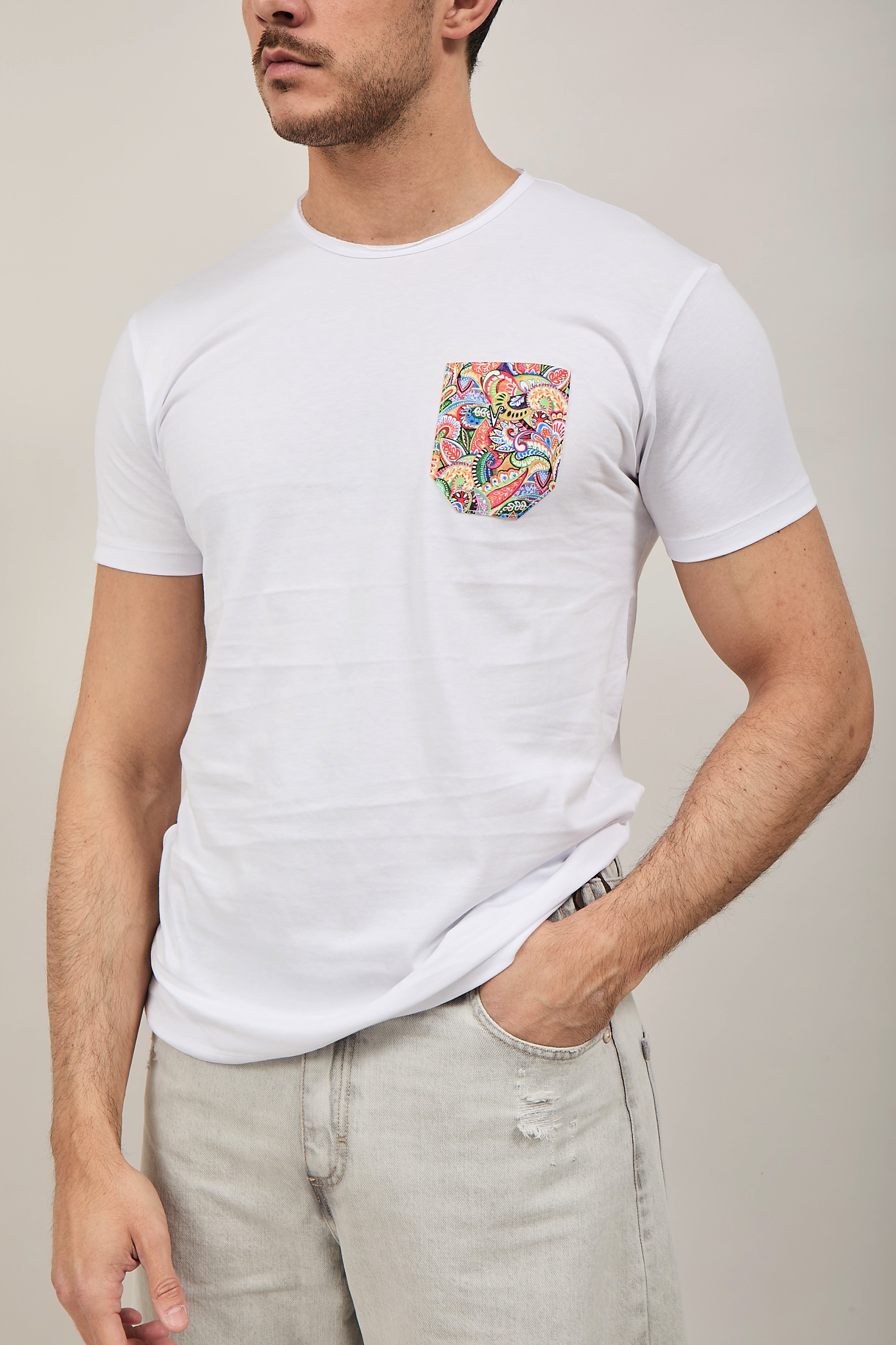 T-shirt V2 Taschino Bianca B6