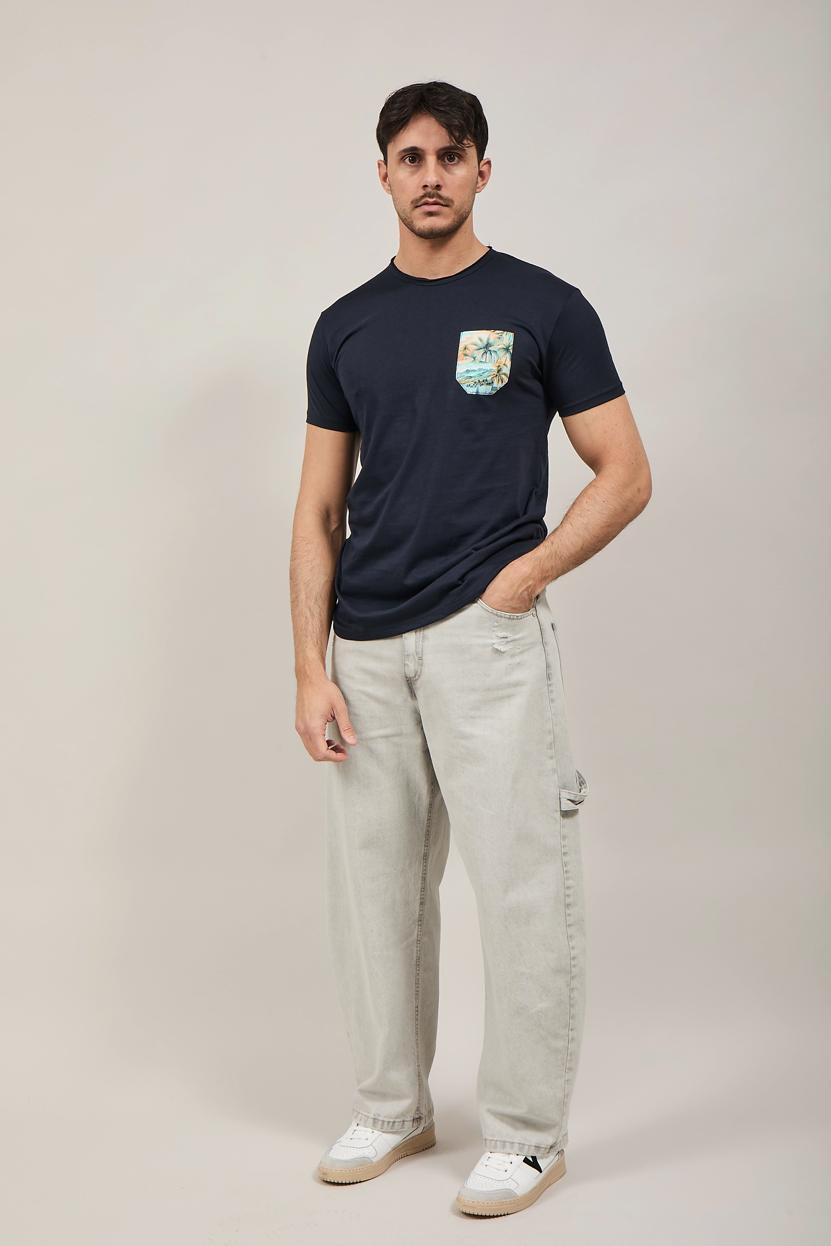T-shirt V2 Taschino Blu BL9