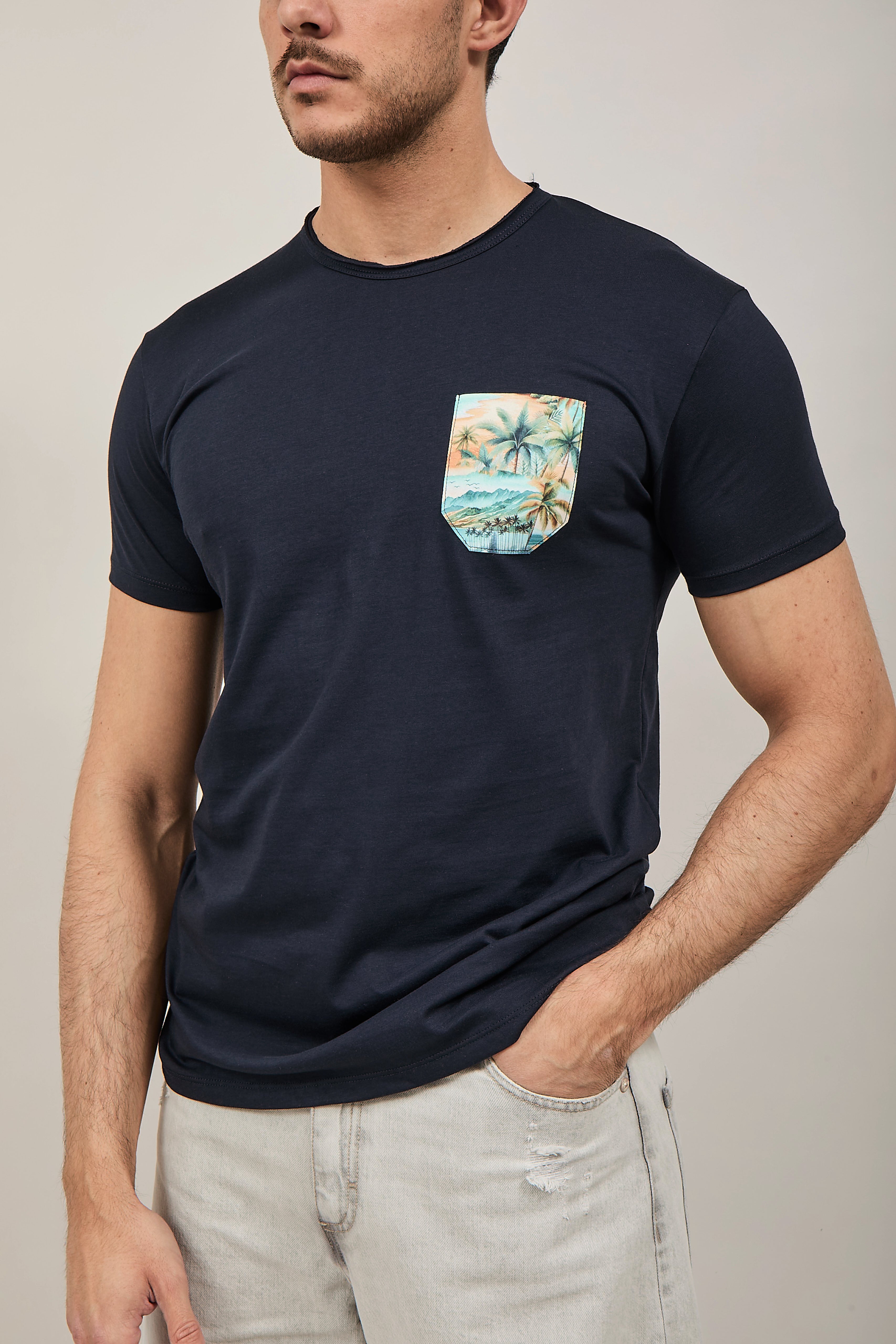 T-shirt V2 Taschino Blu BL9