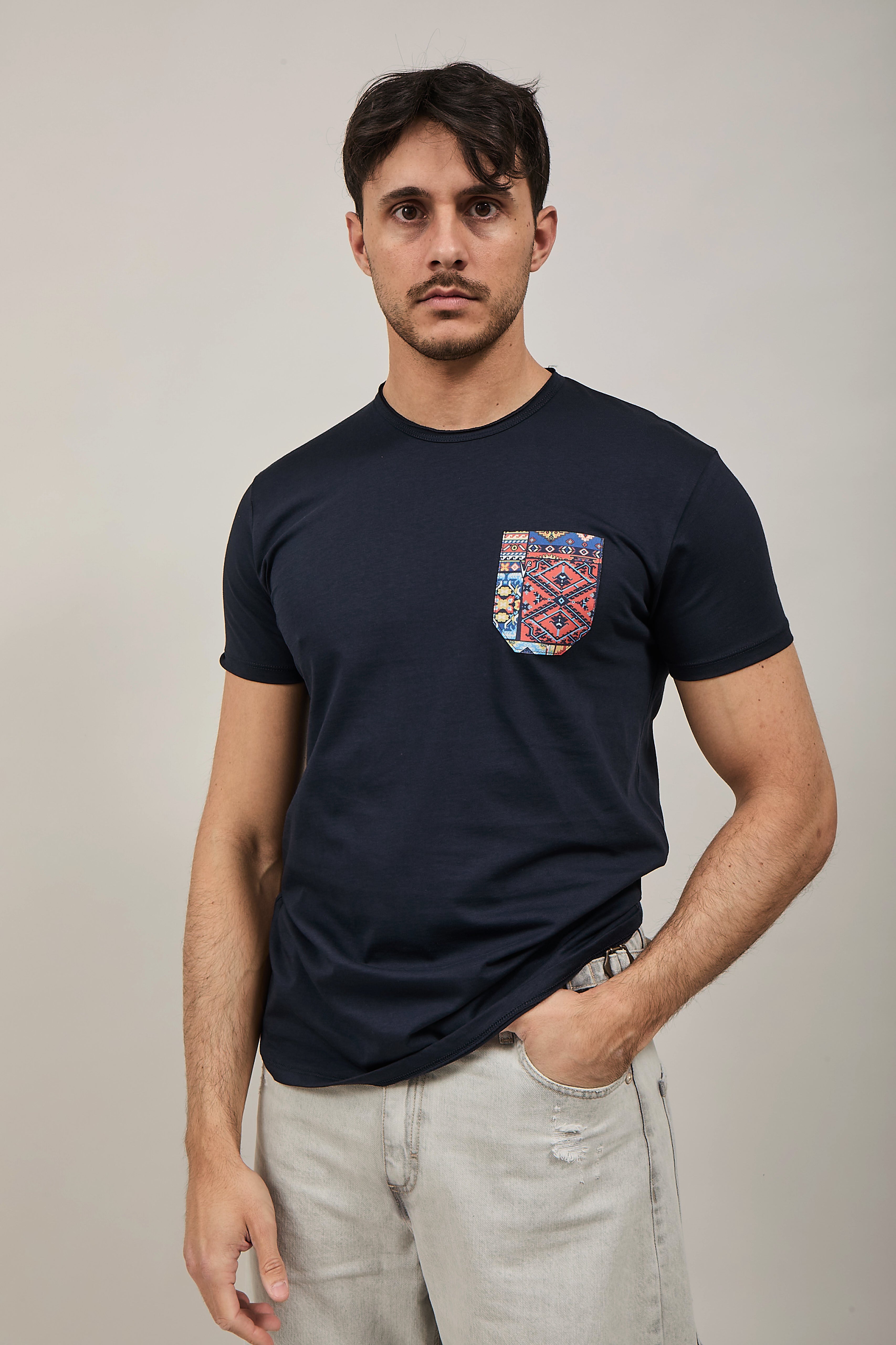 T-shirt V2 Taschino Blu BL8