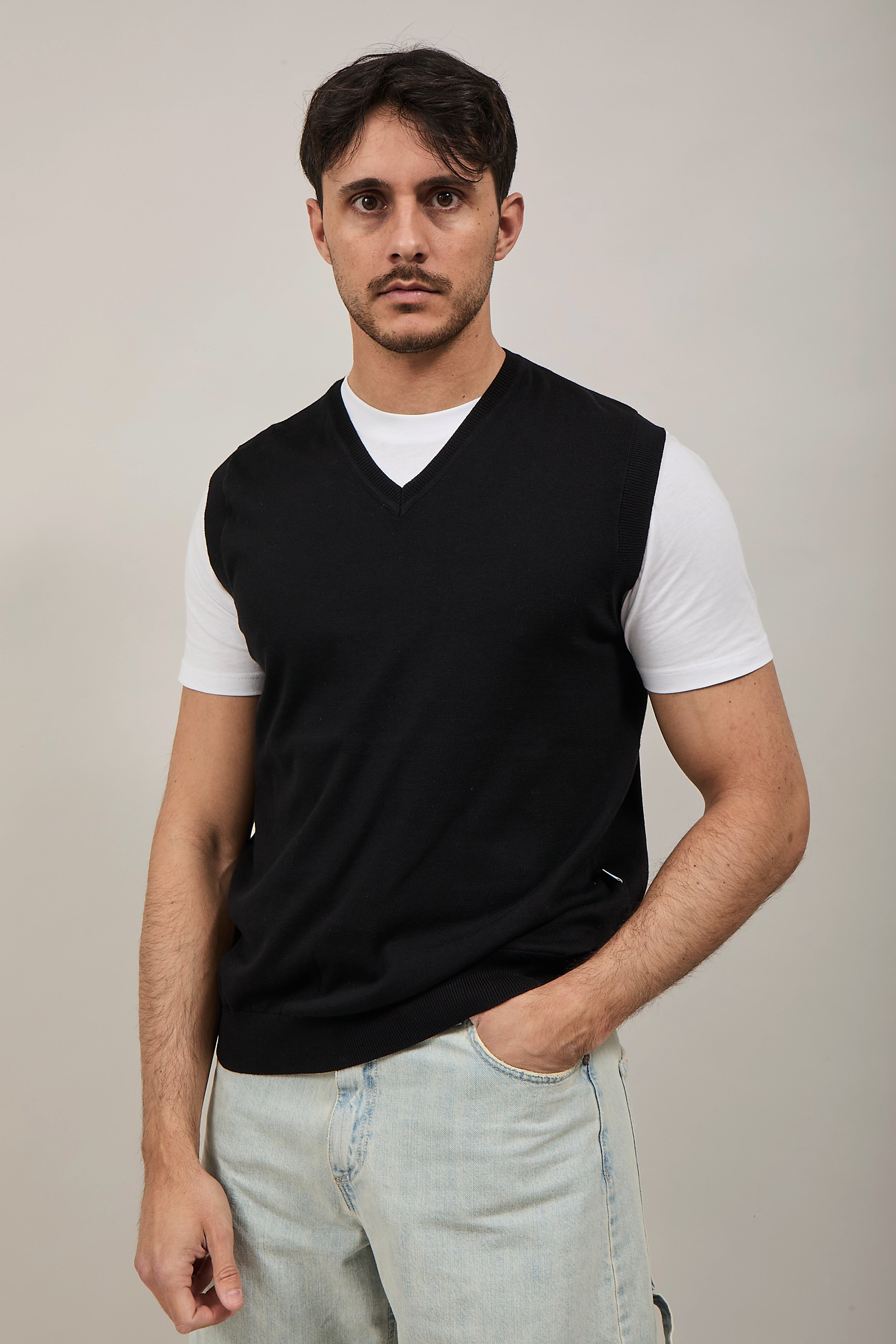 Gilet hamaki-ho Scollo V Nero 3207
