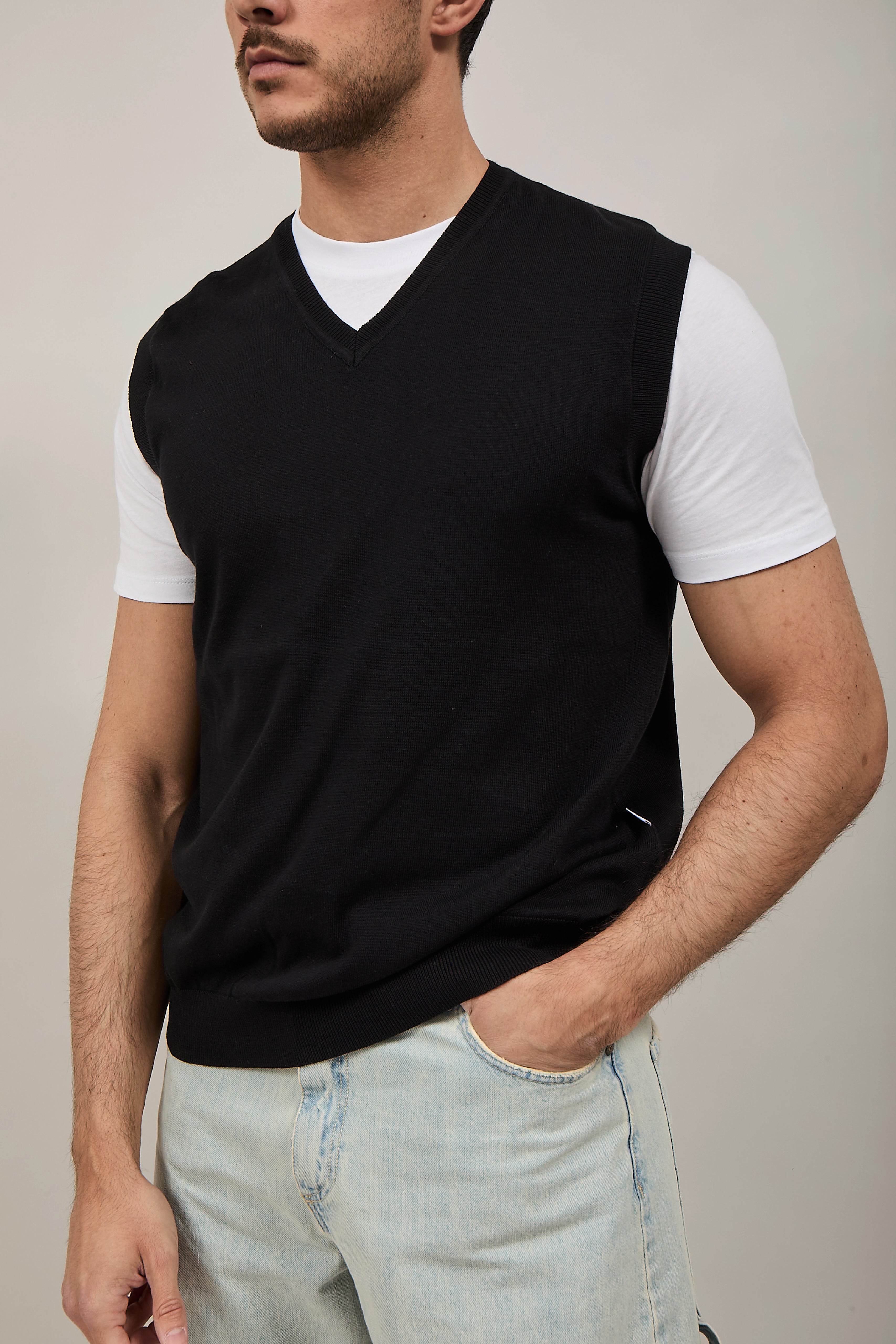Gilet hamaki-ho Scollo V Nero 3207