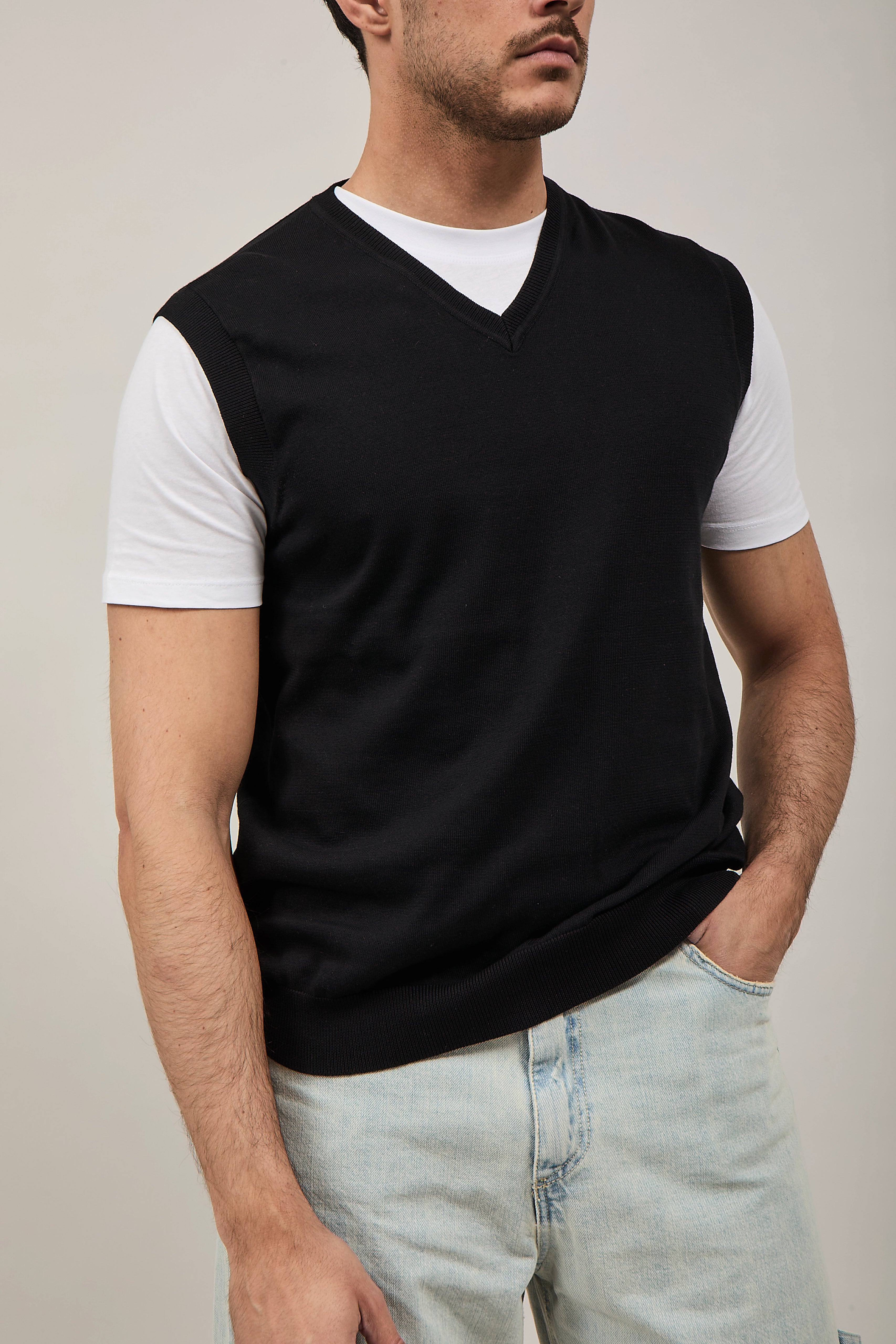 Gilet hamaki-ho Scollo V Nero 3207