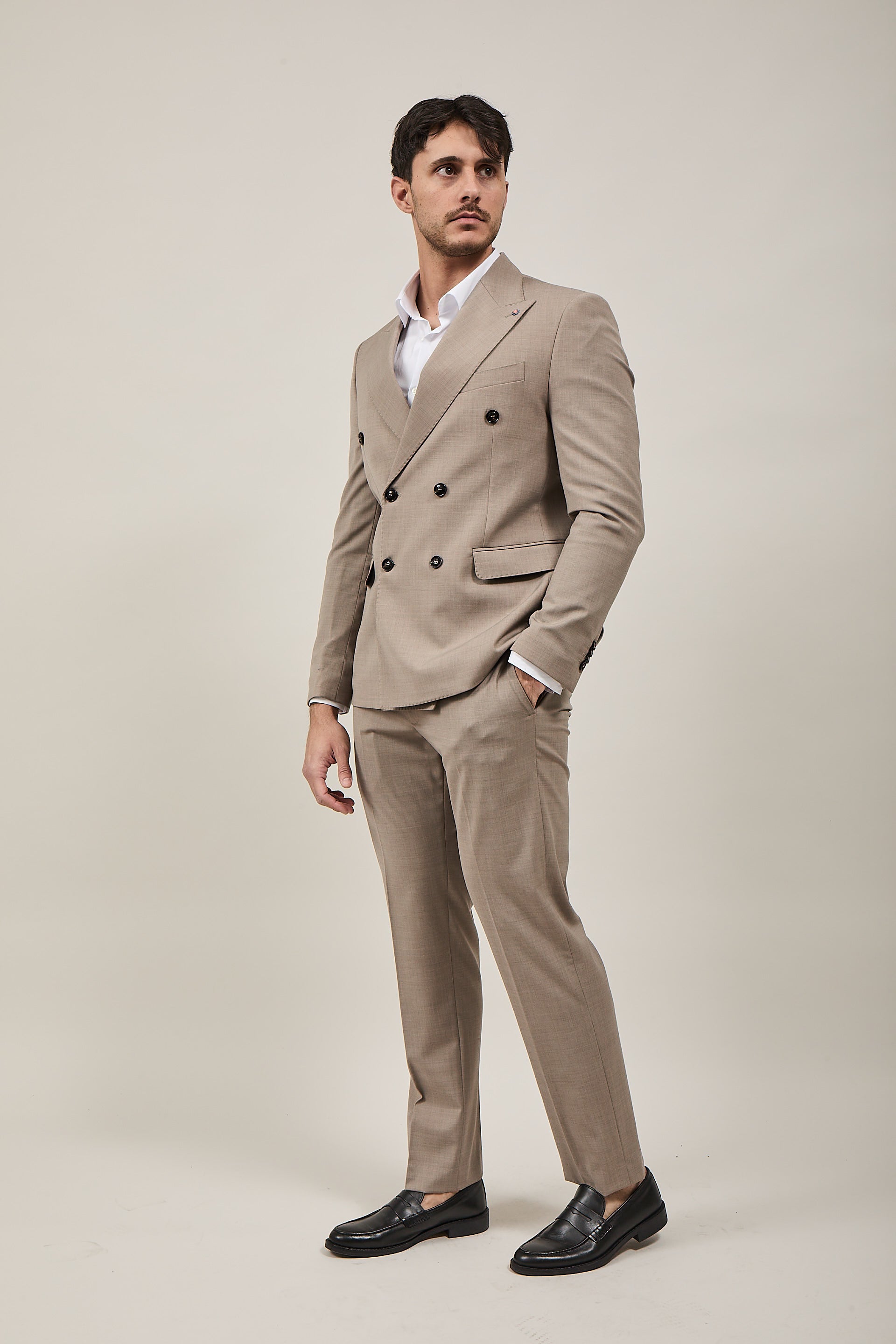 Abito Bharnaba Adige Doppiopetto Beige