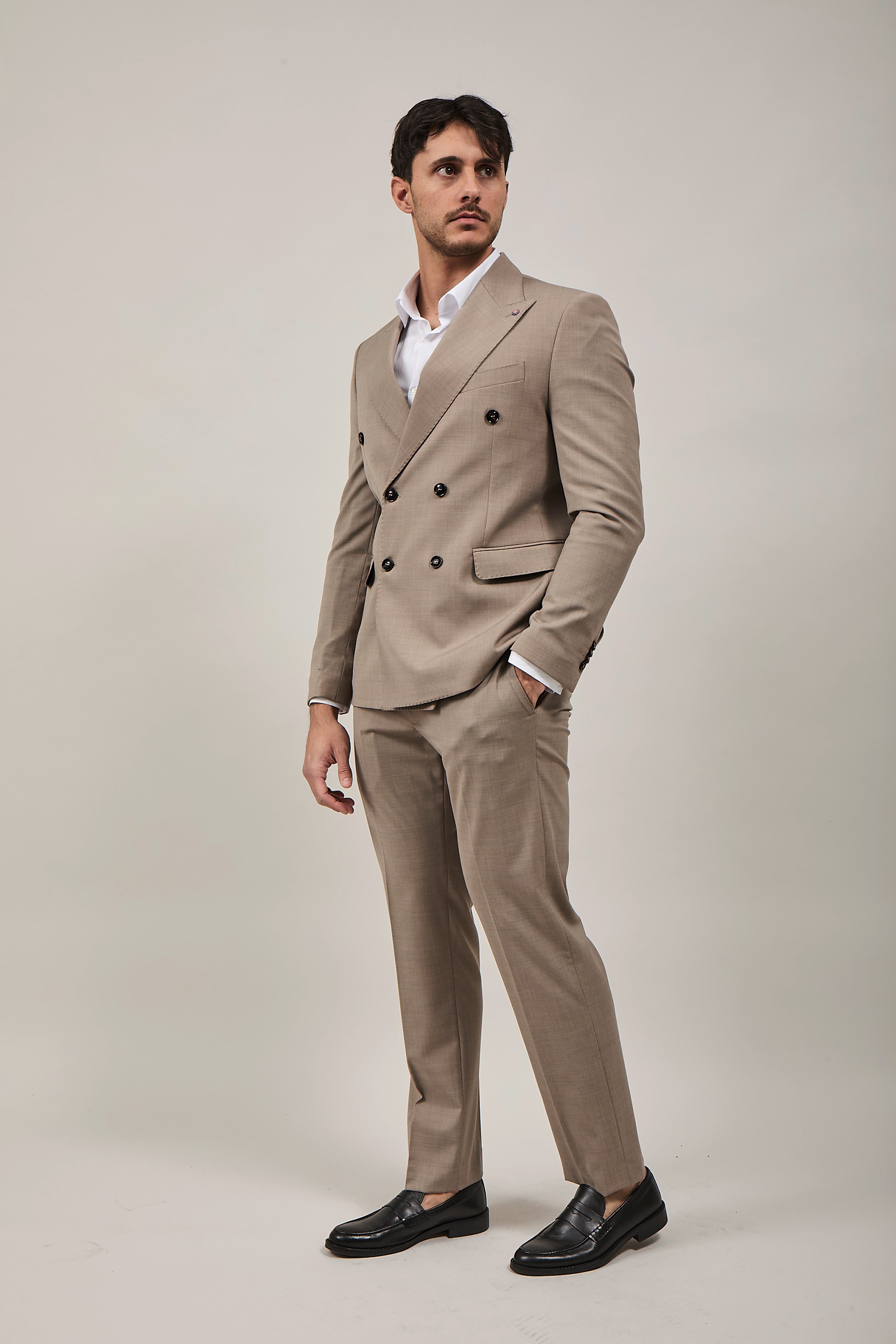 Abito Bharnaba Adige Doppiopetto Beige