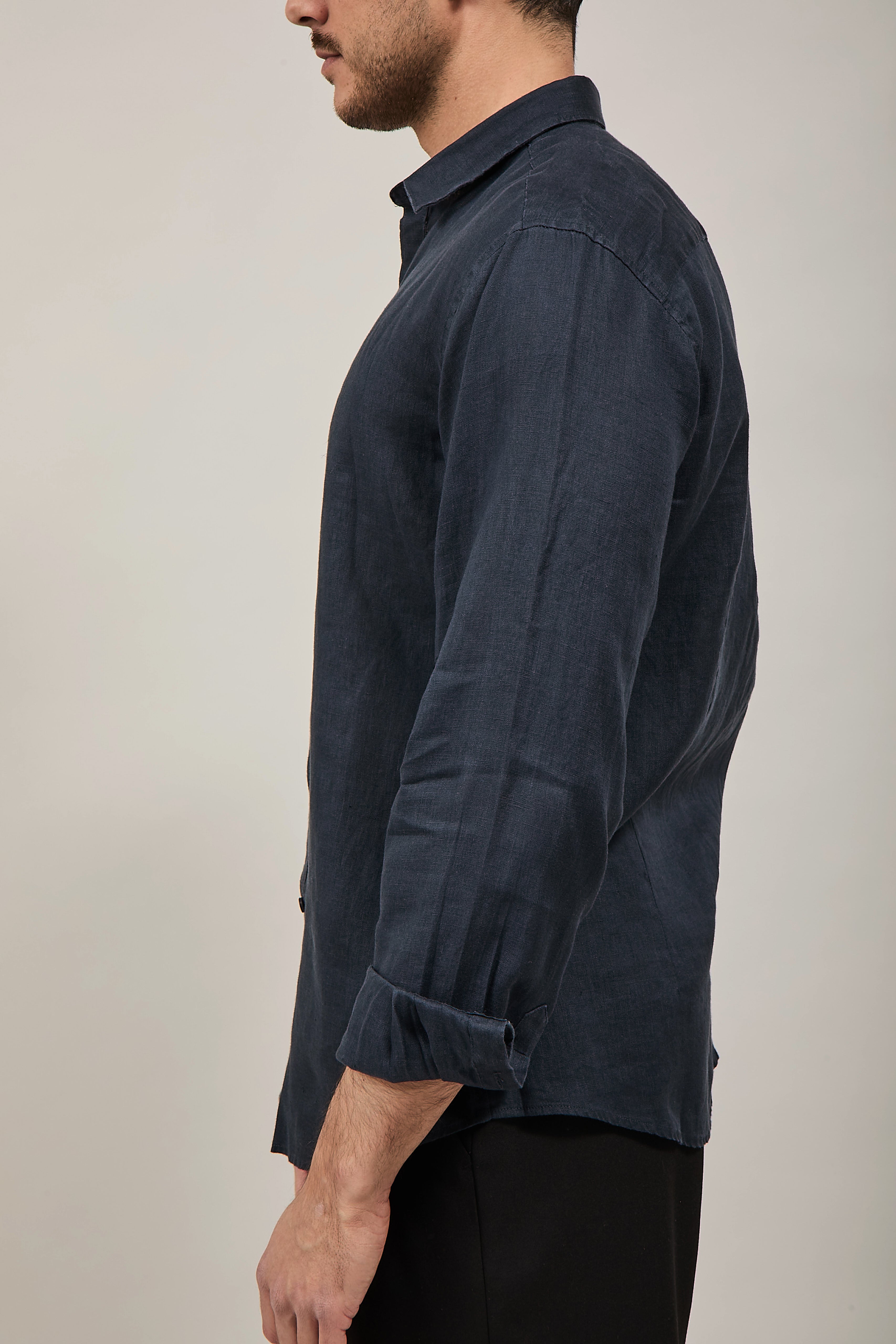 Camicia Gianni Lupo Lino 7619 Navy