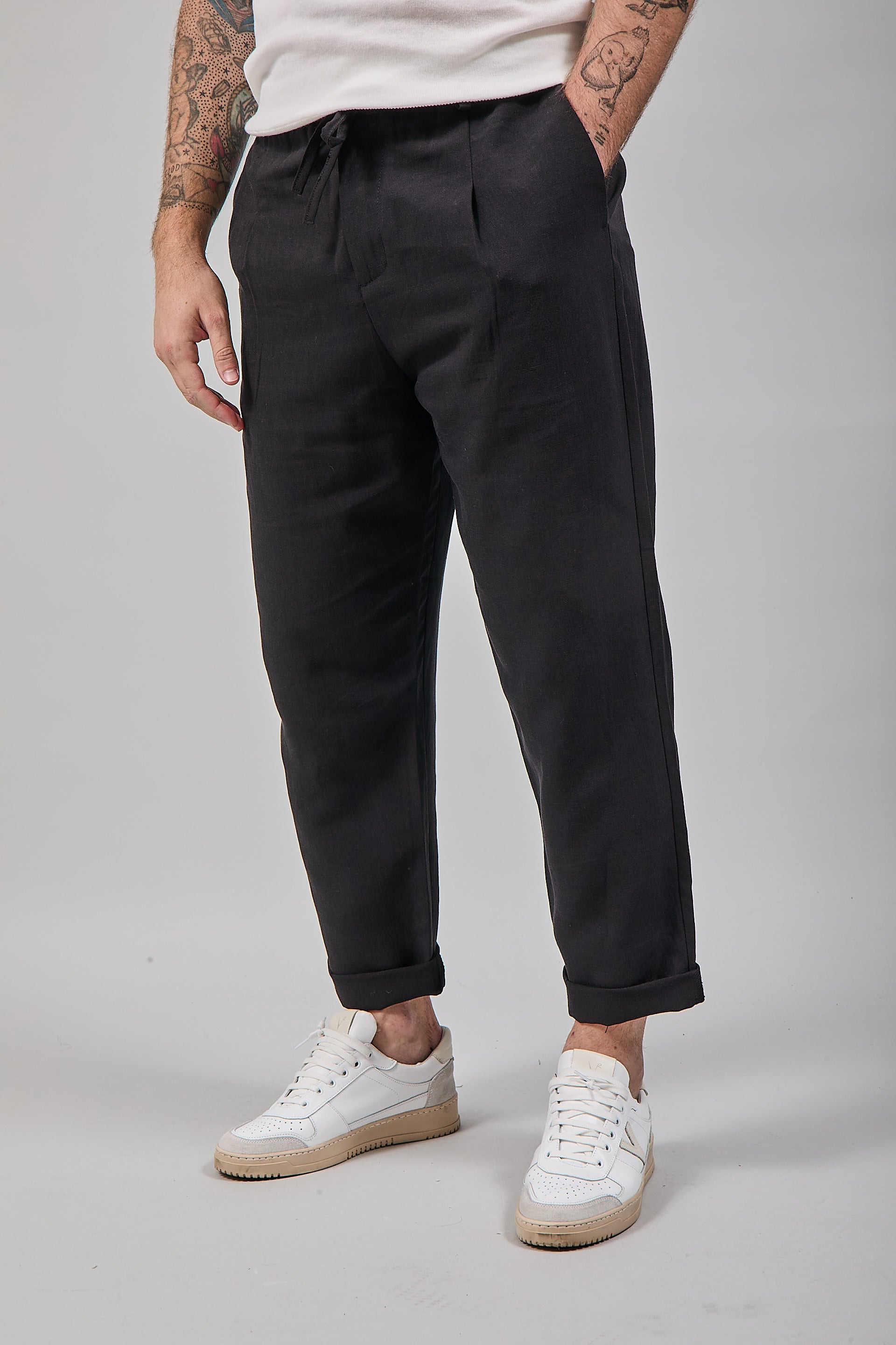 Pantalaccio Lino Berna 1419 Nero