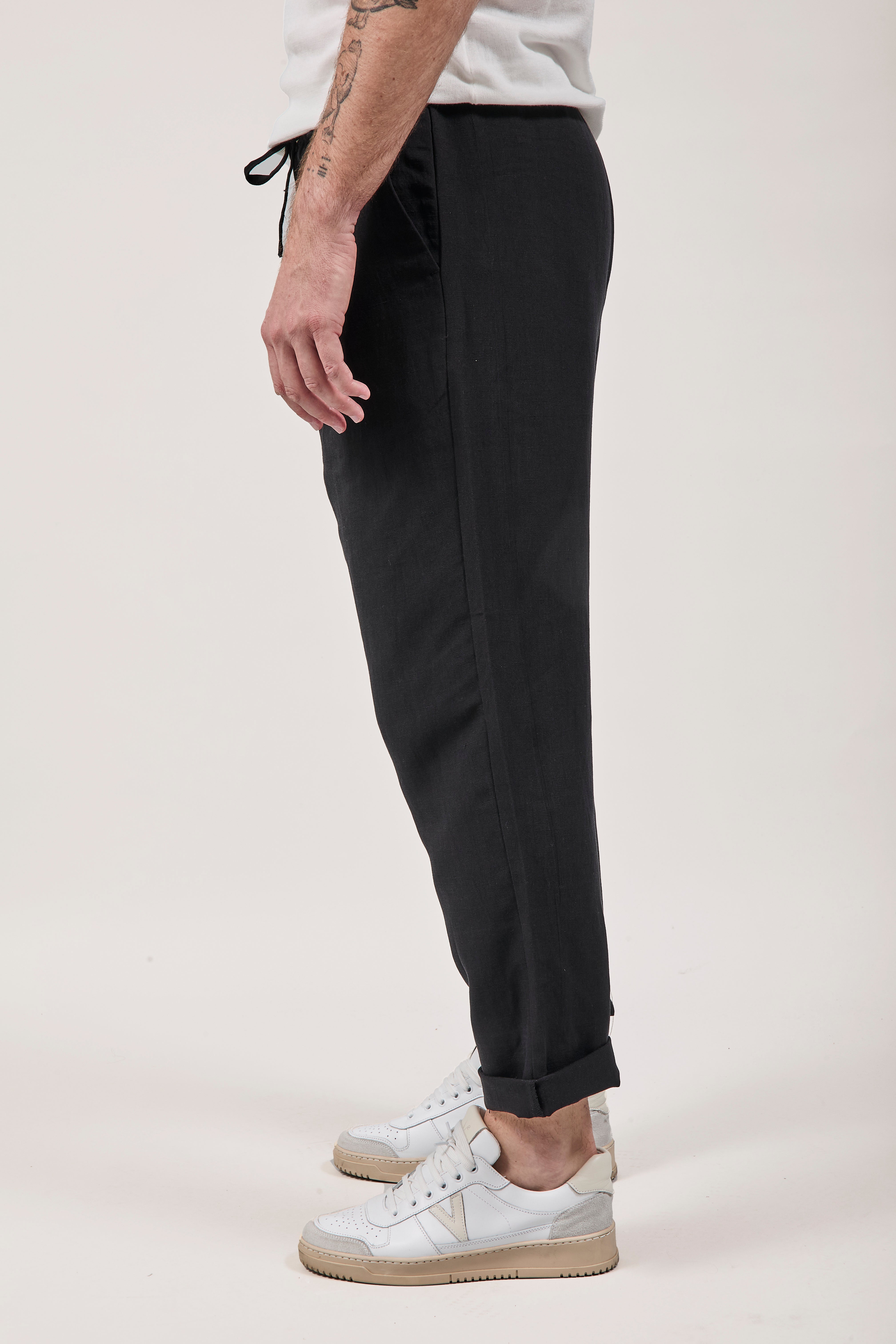Pantalaccio Lino Berna 1419 Nero