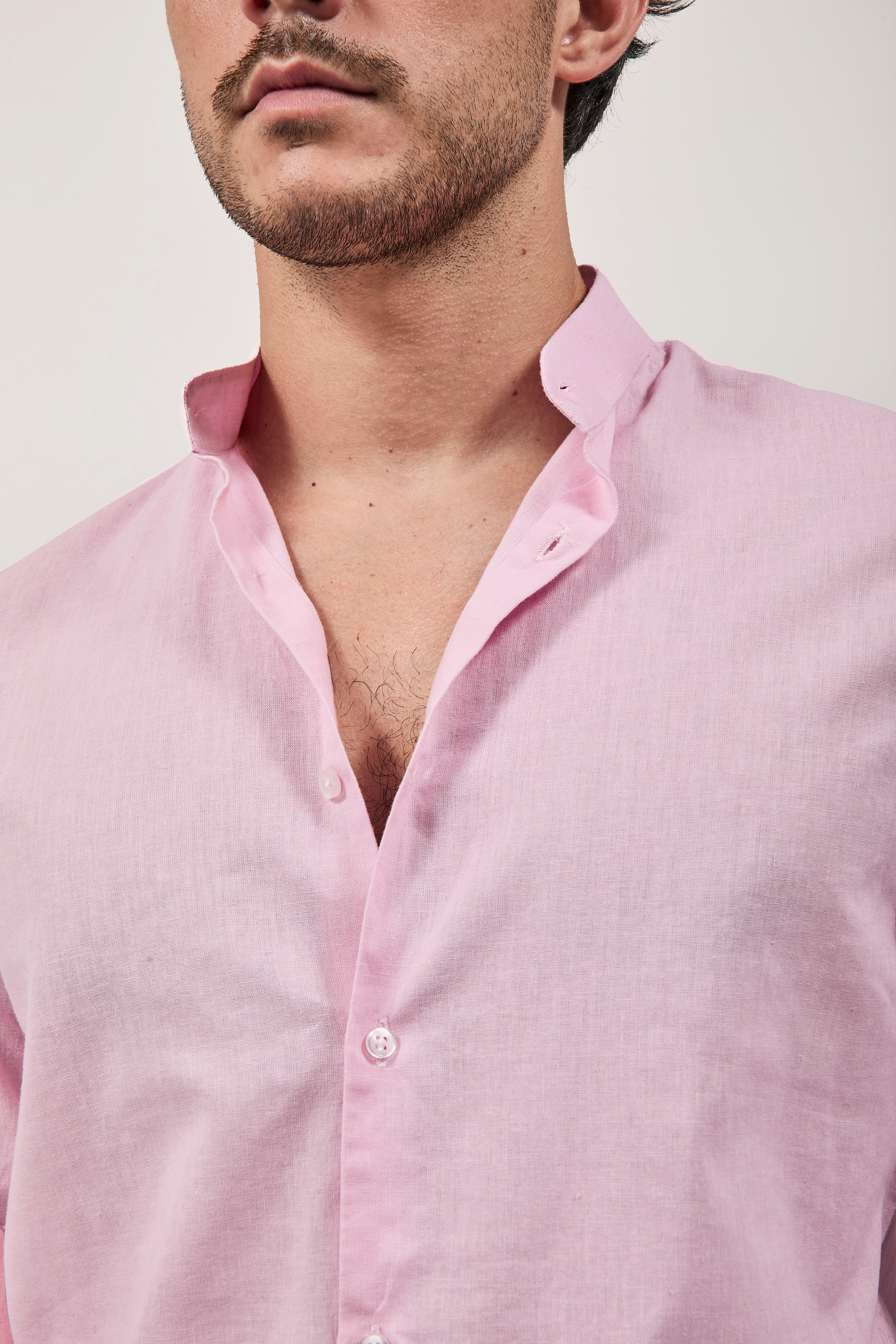Camicia Why Not Brand Lino coreana Rosa