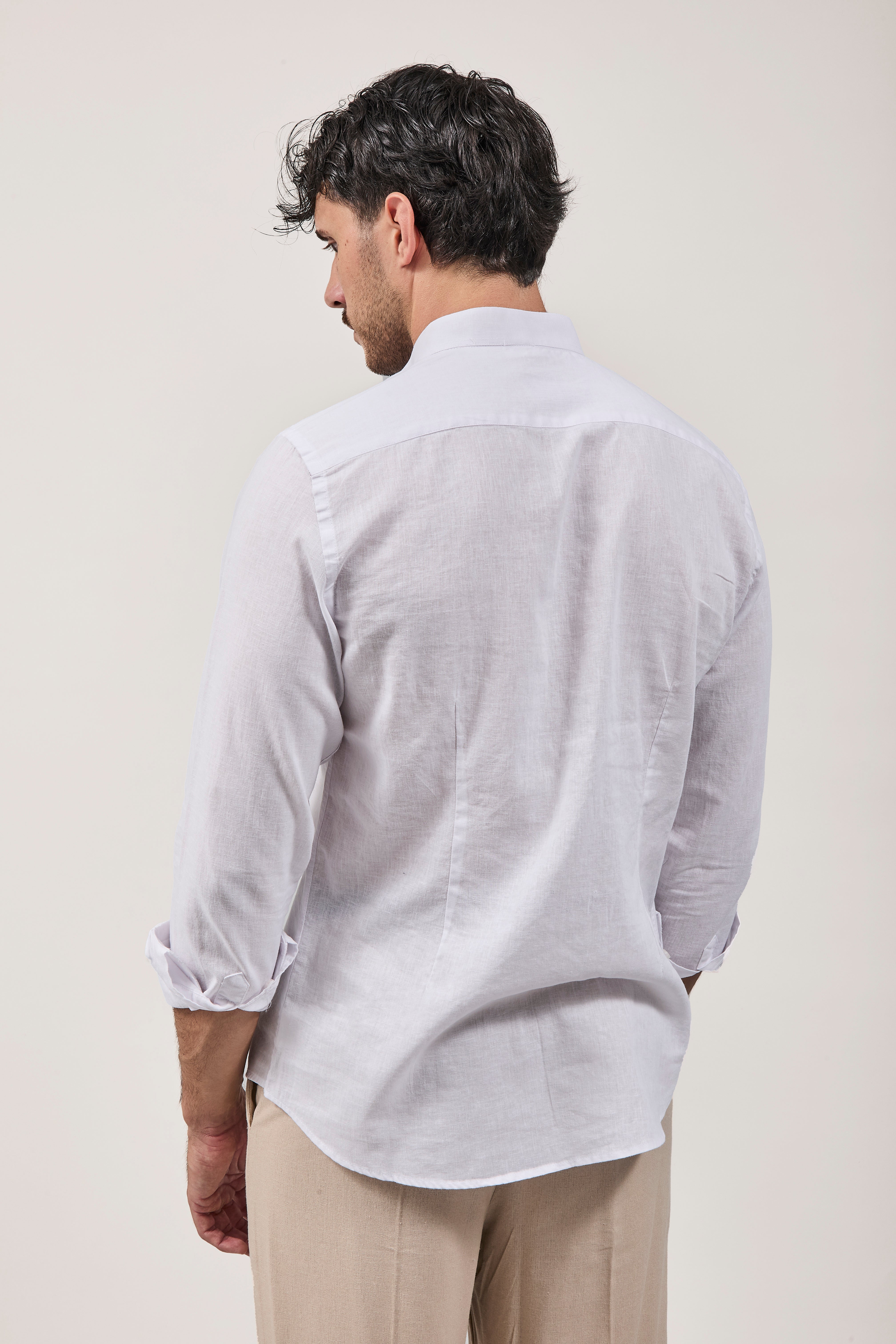 Camicia Why Not Brand Lino coreana Bianca