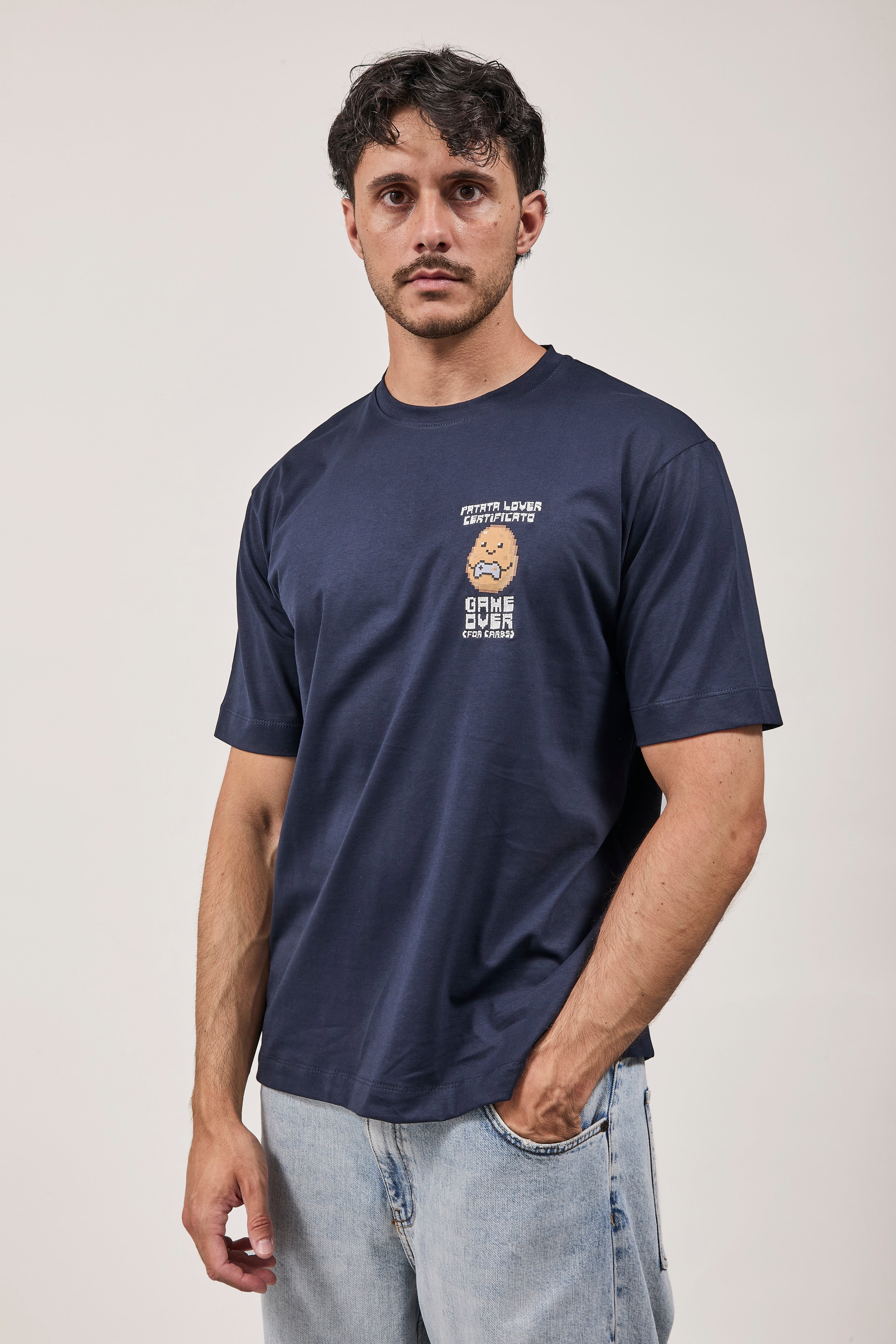 T-shirt Berna Patata Lover Blu