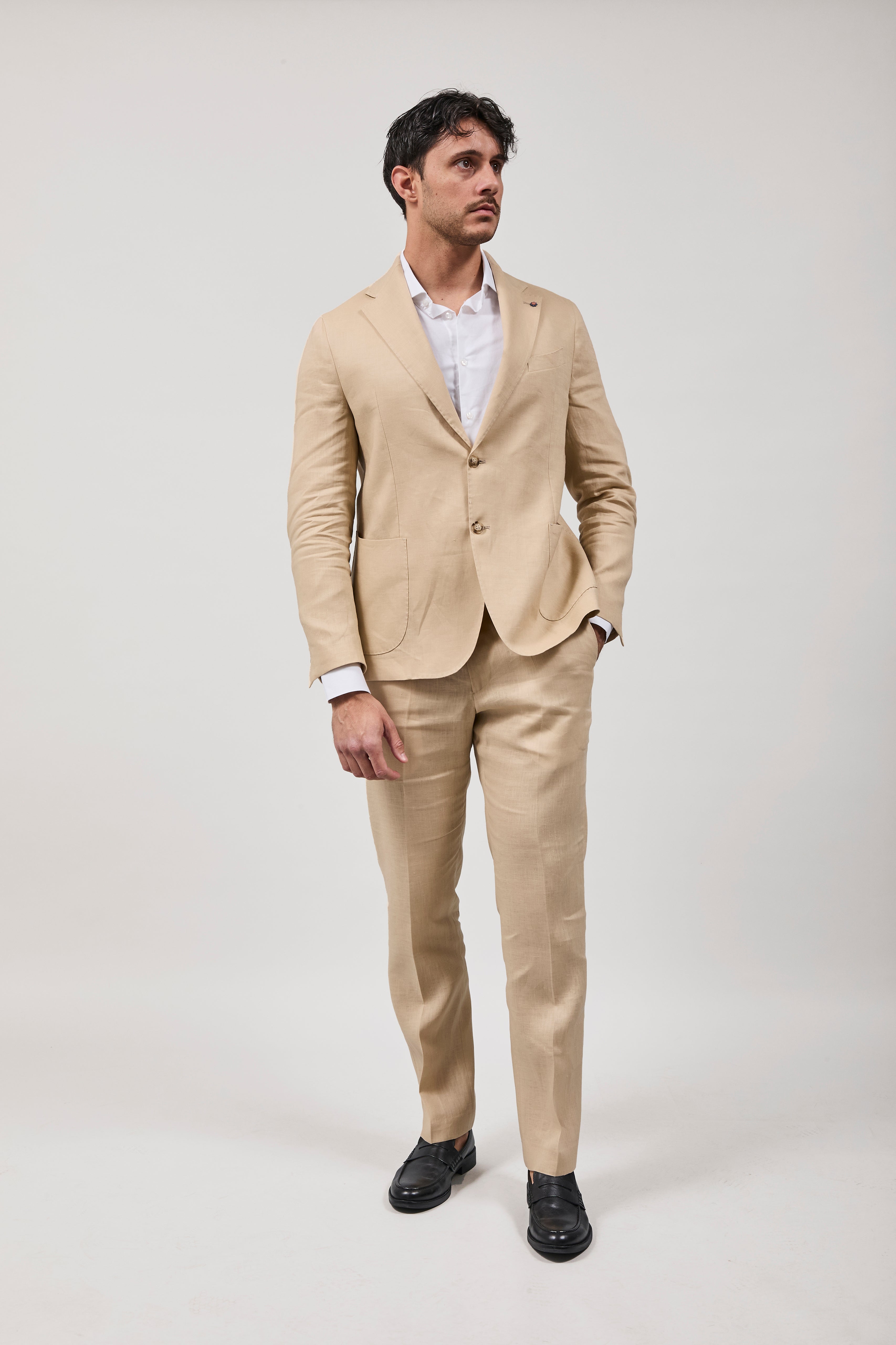 Abito Bharnaba Lino Sele Beige