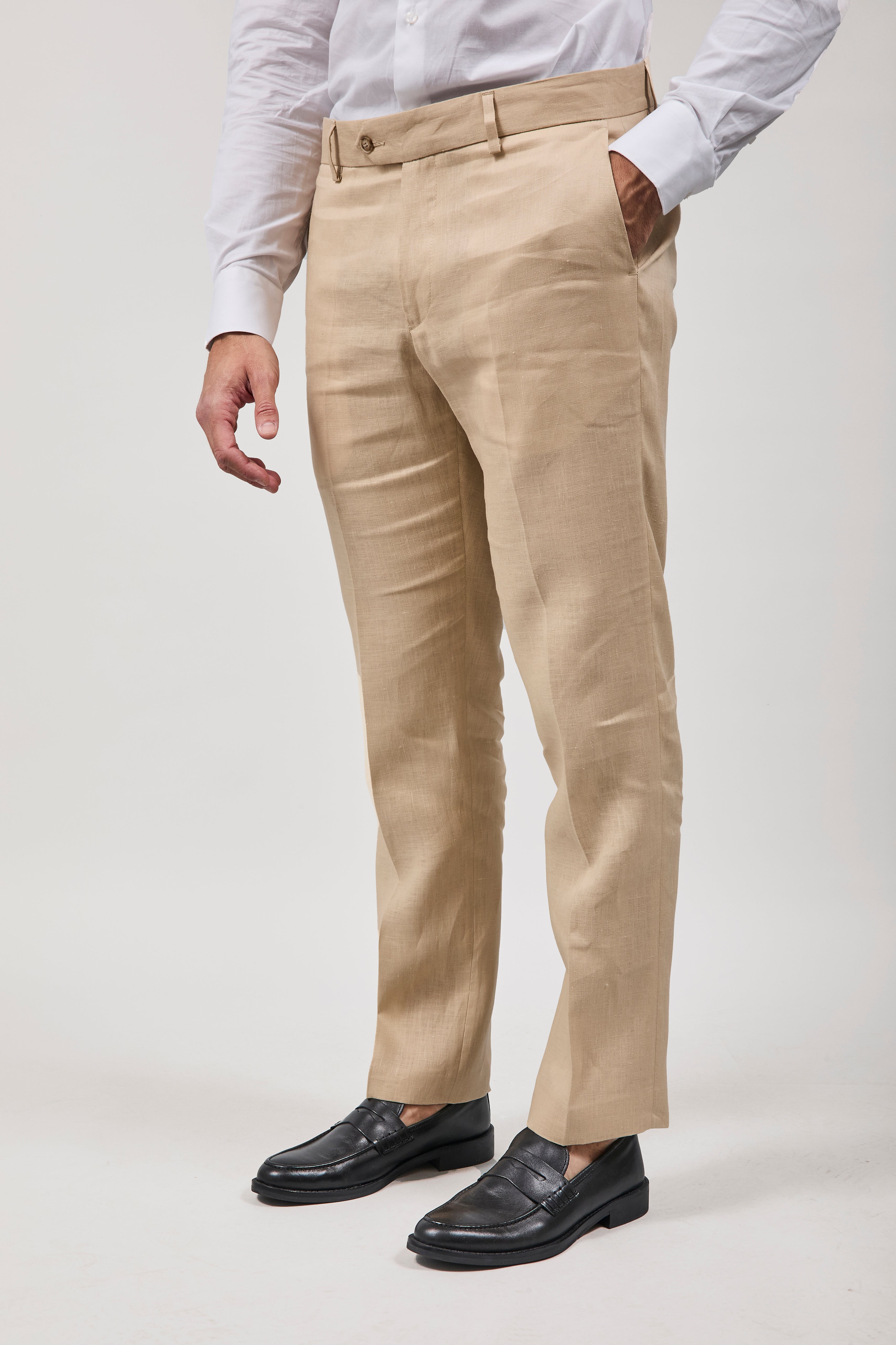Abito Bharnaba Lino Sele Beige