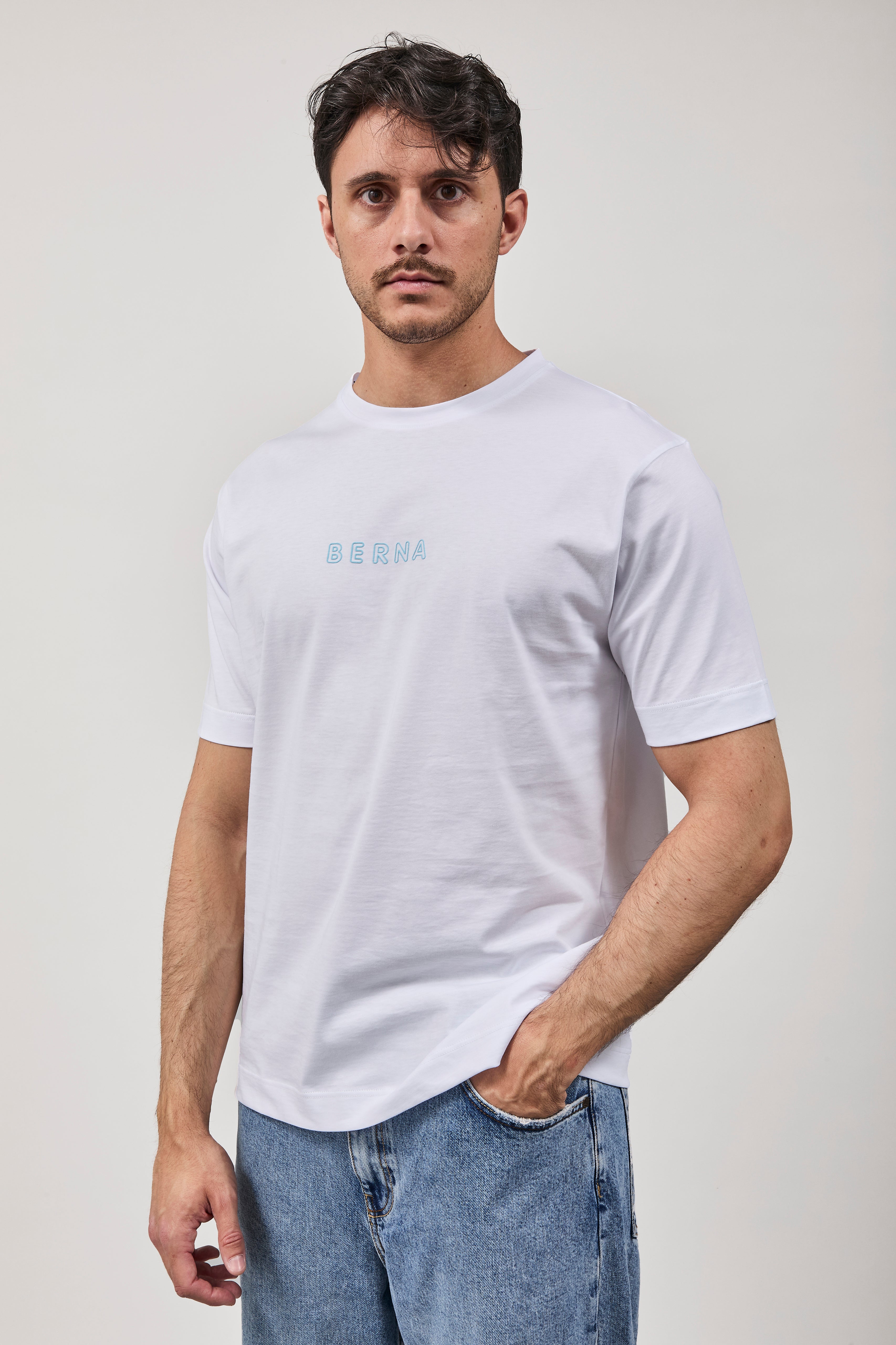 T-shirt Berna Aquila Azteca Bianca