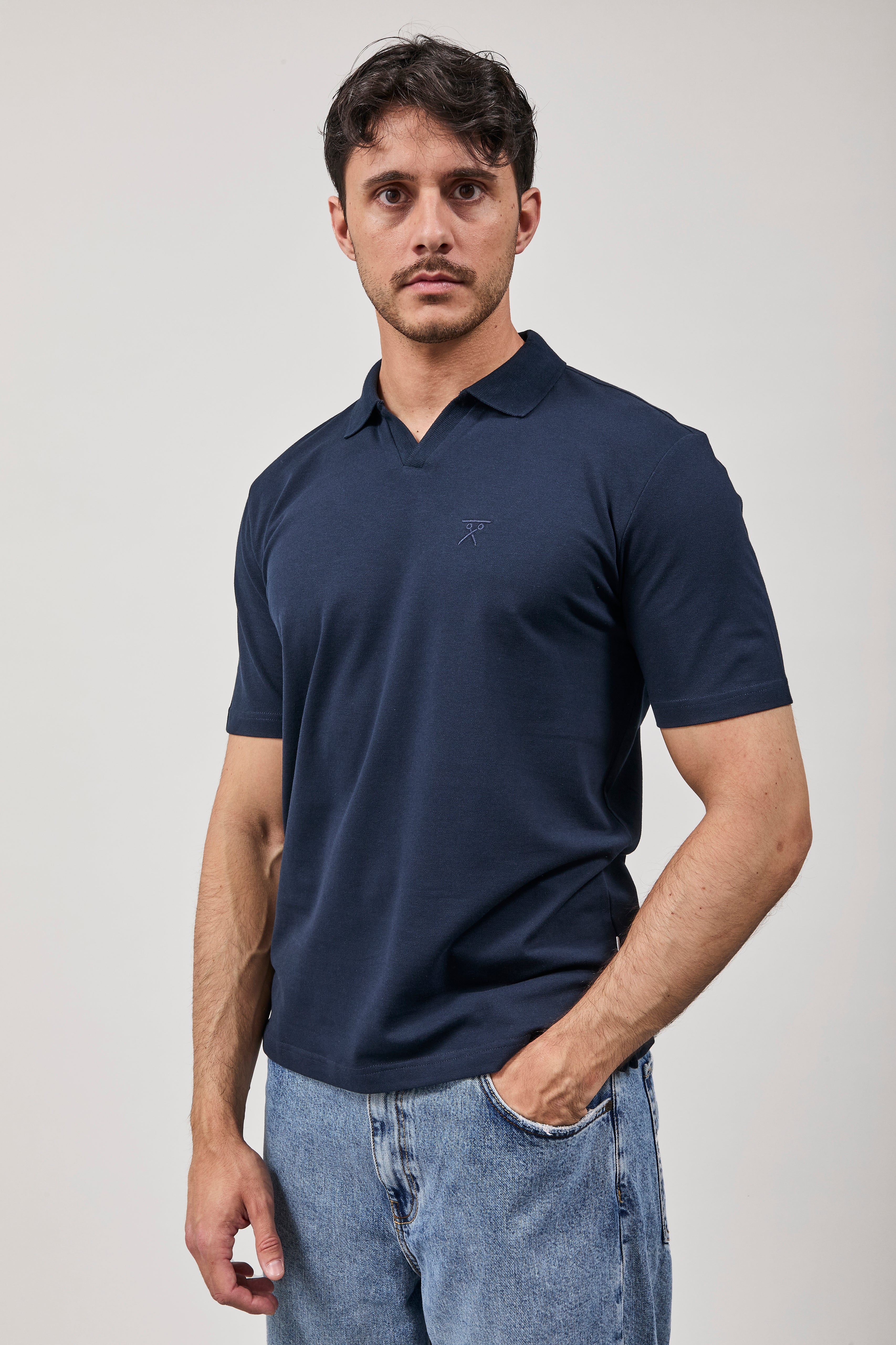 Polo Berna Derby Piquet Navy