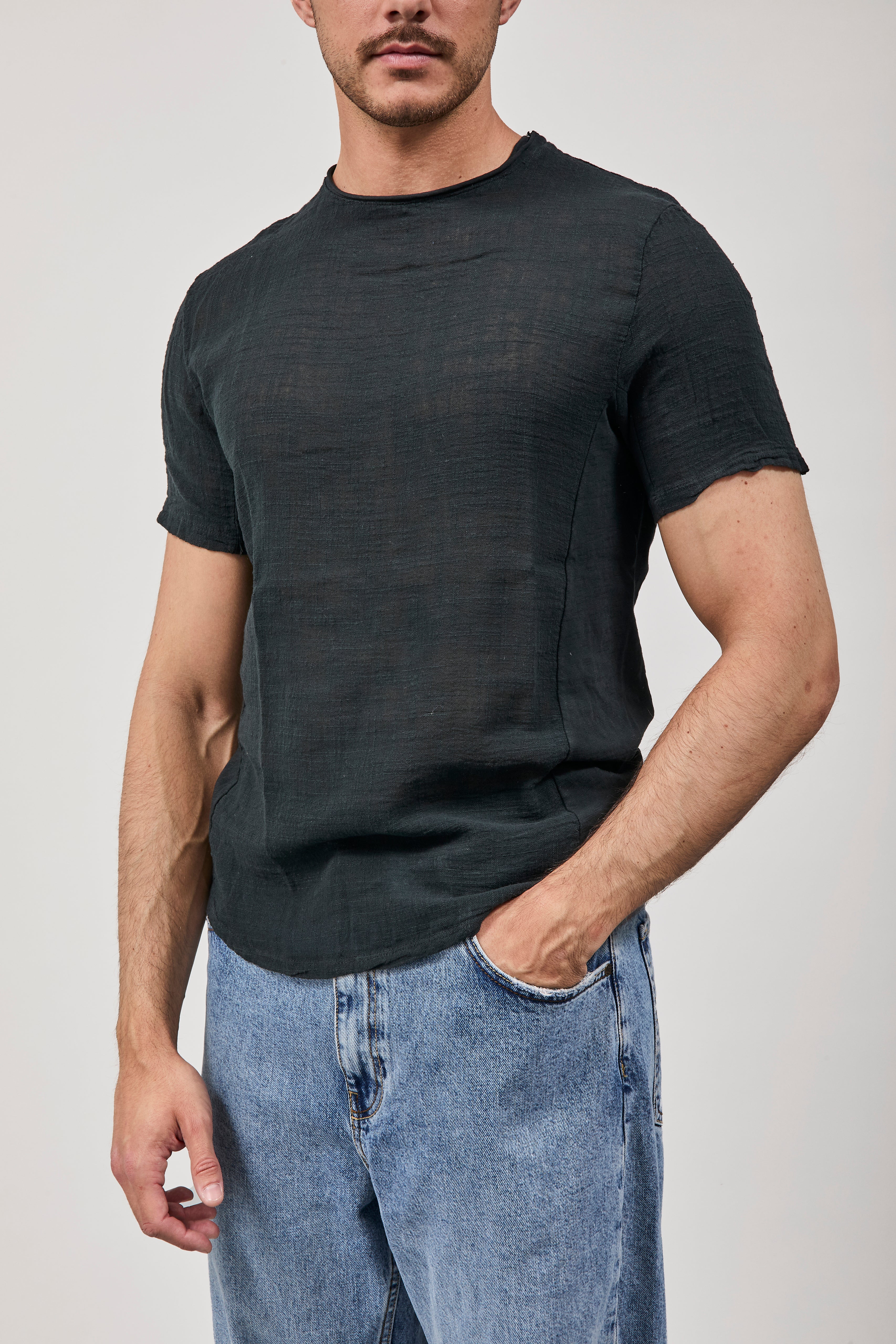 T-shirt Imperial Goffrata Nera T84