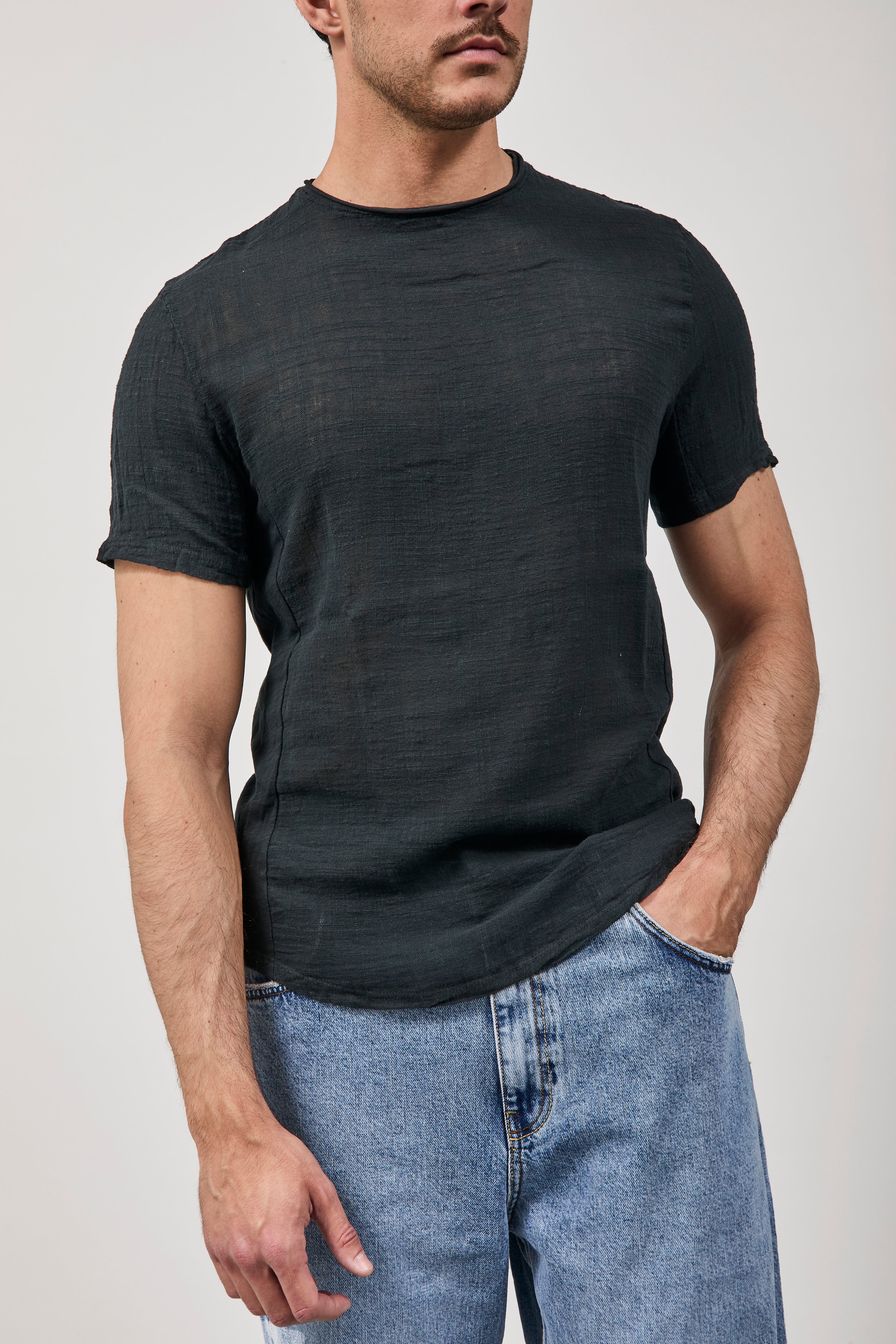 T-shirt Imperial Goffrata Nera T84